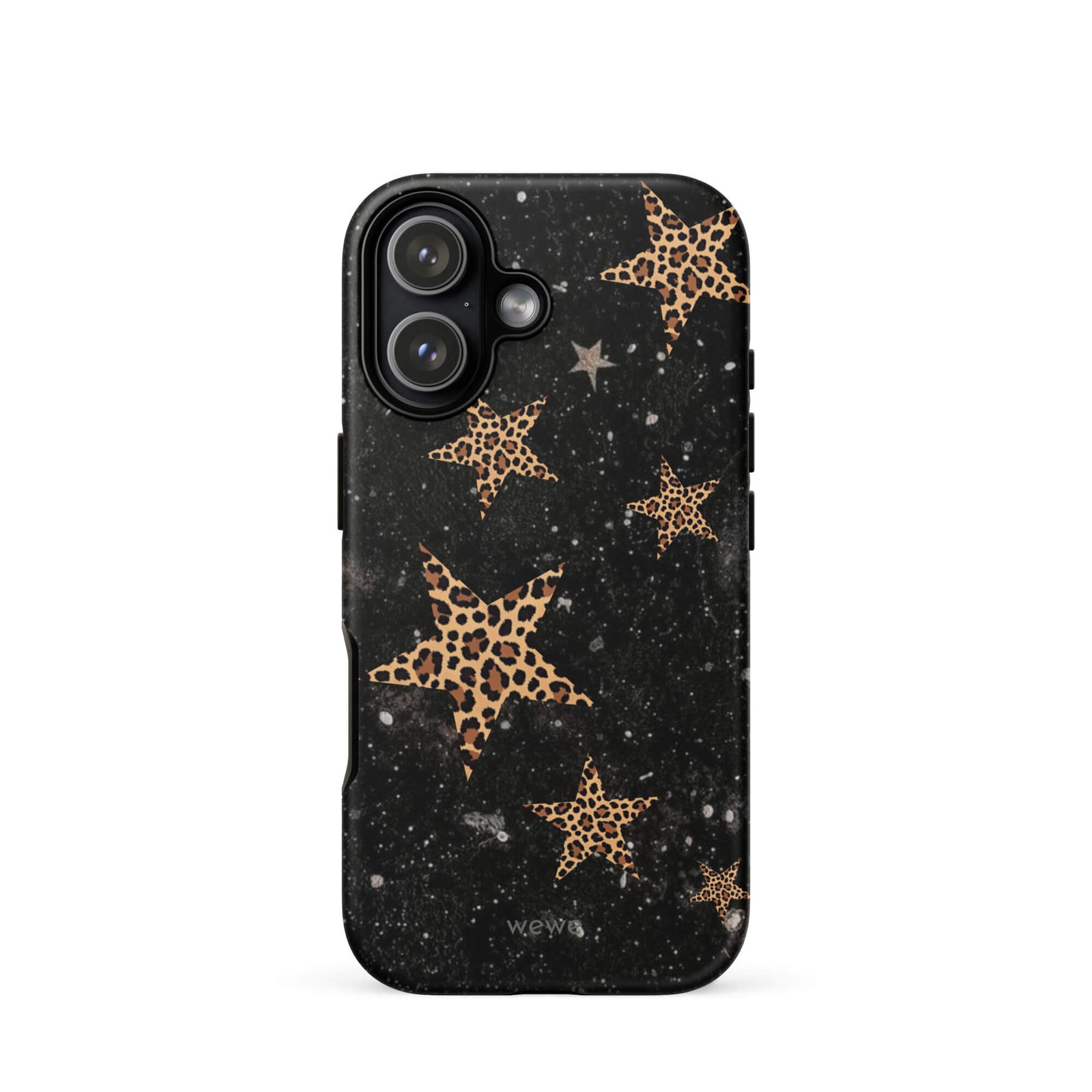 Custom leopard star iPhone case 17 unique fashion look.