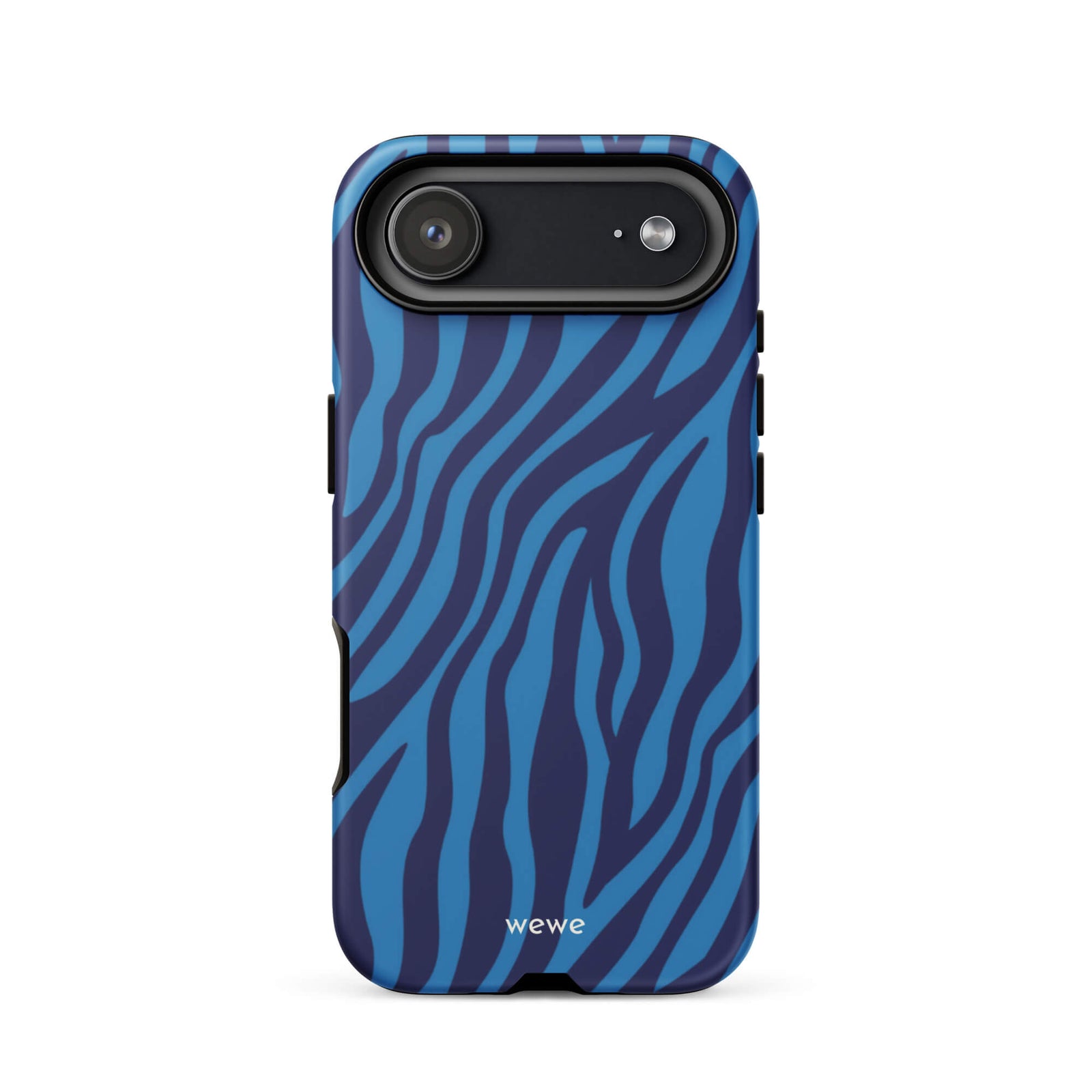 Custom deep blue hues iphone case 17 air thoughtful pattern design.