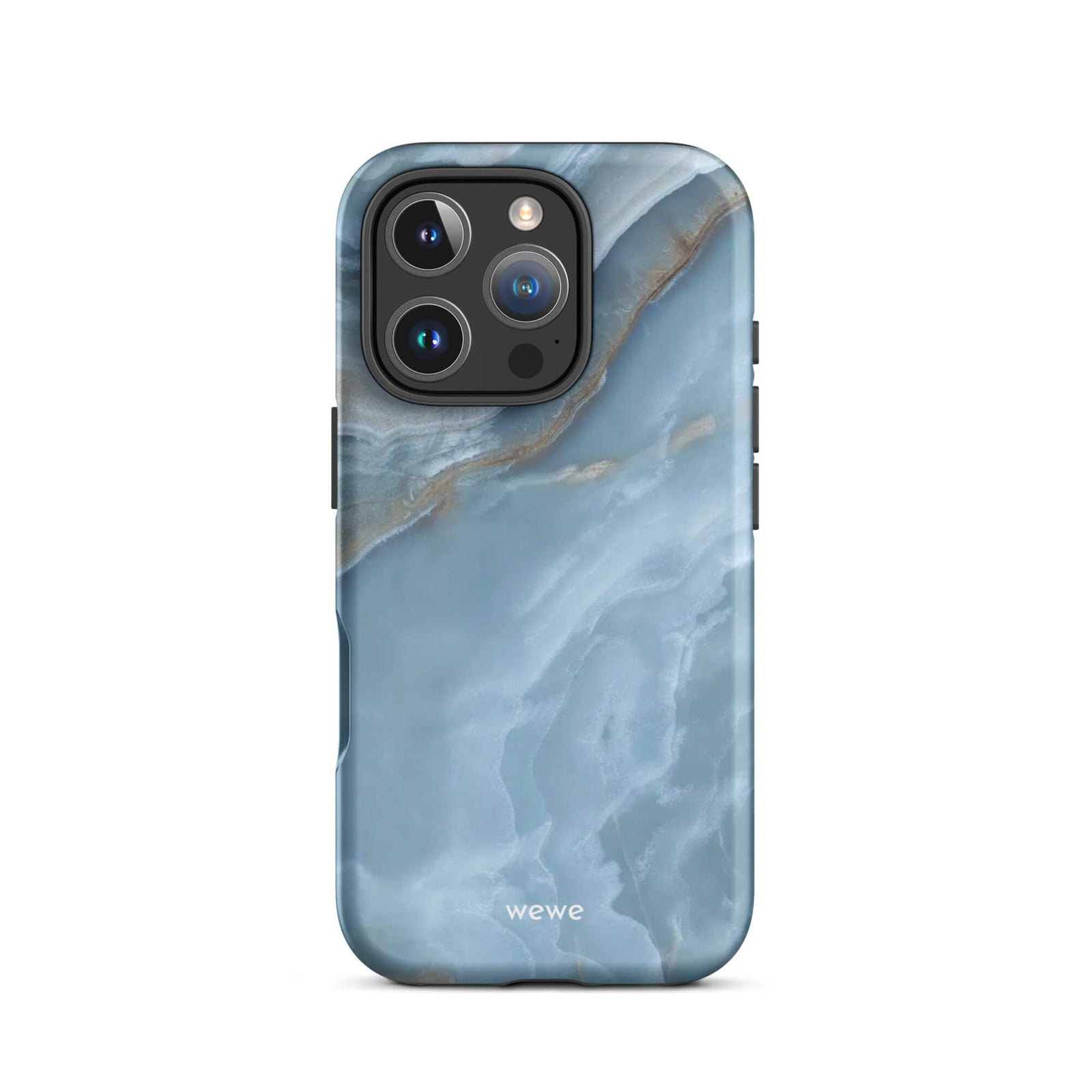 Custom oceanic blue iphone case 16 pro romantic blue tones design.