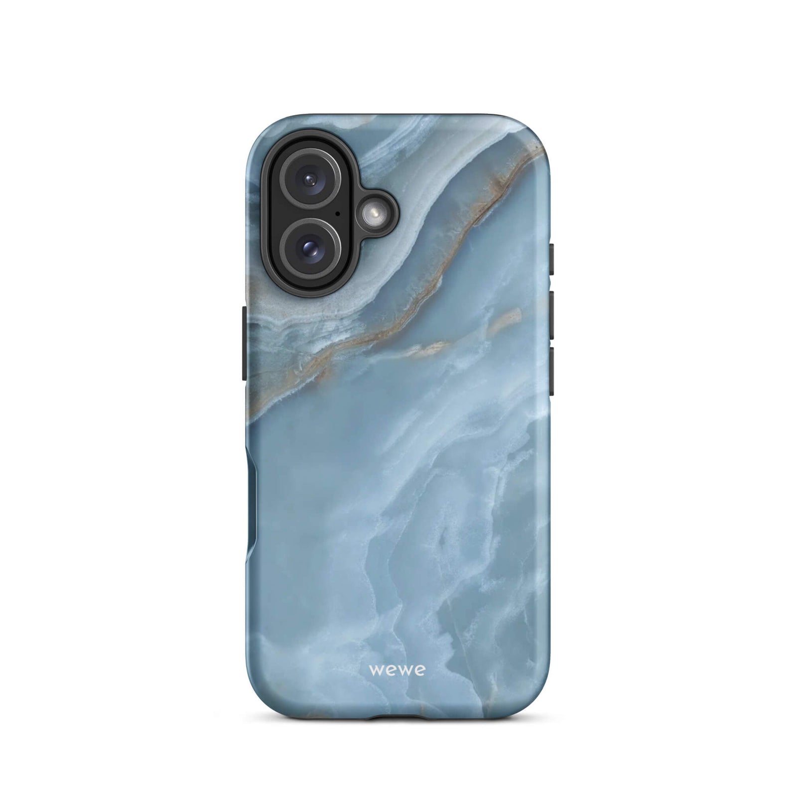 Custom oceanic blue iphone case 16 romantic blue tones design.