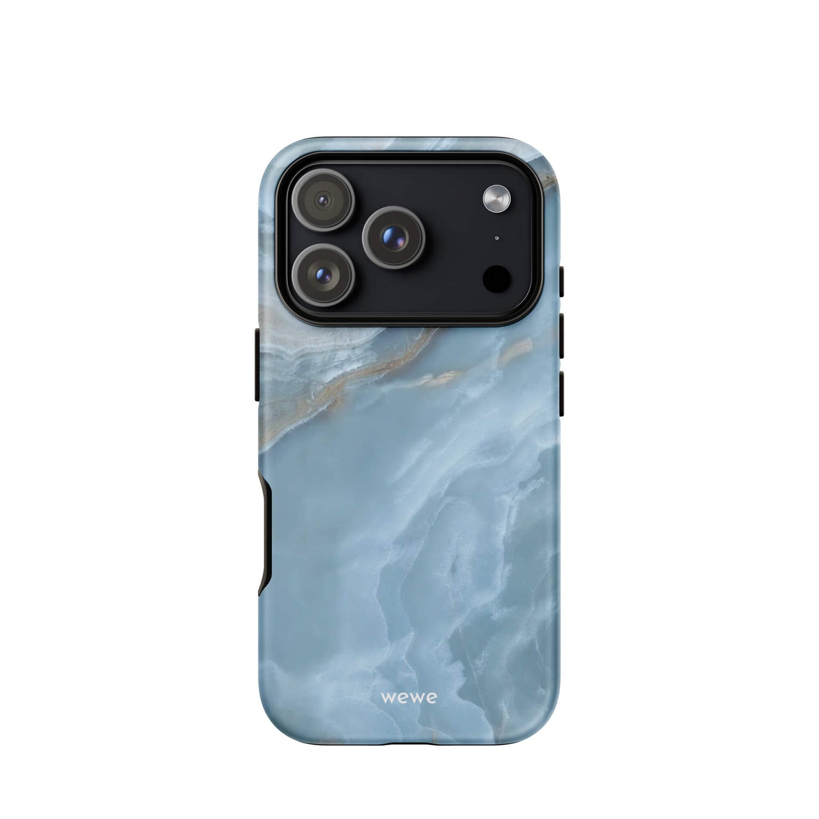 Custom oceanic blue iphone case 17 pro romantic blue tones design.