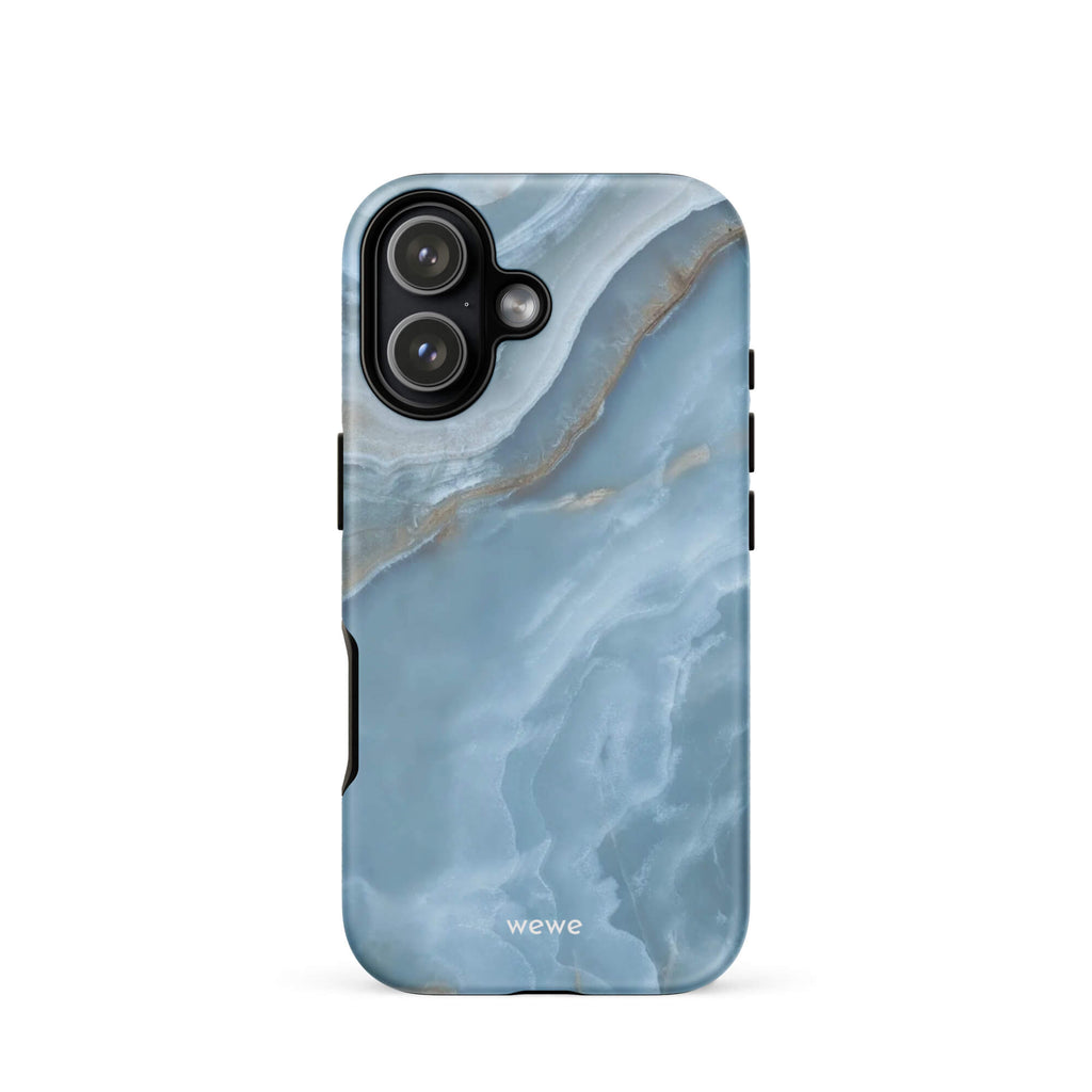 Custom oceanic blue iphone case 17 romantic blue tones design.