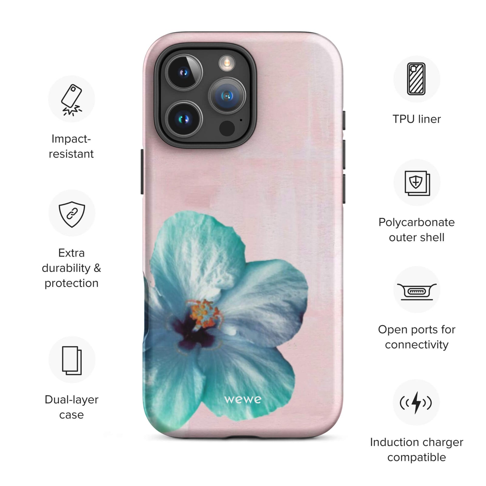 Custom tropical paradise iphone case 16 pro max scratch-resistant.