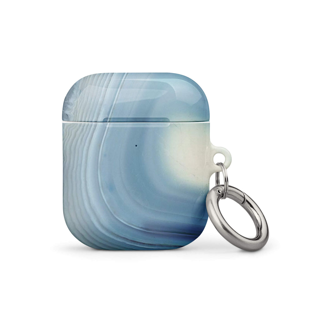 Custom slate blue airpods case gen1 elegant design.