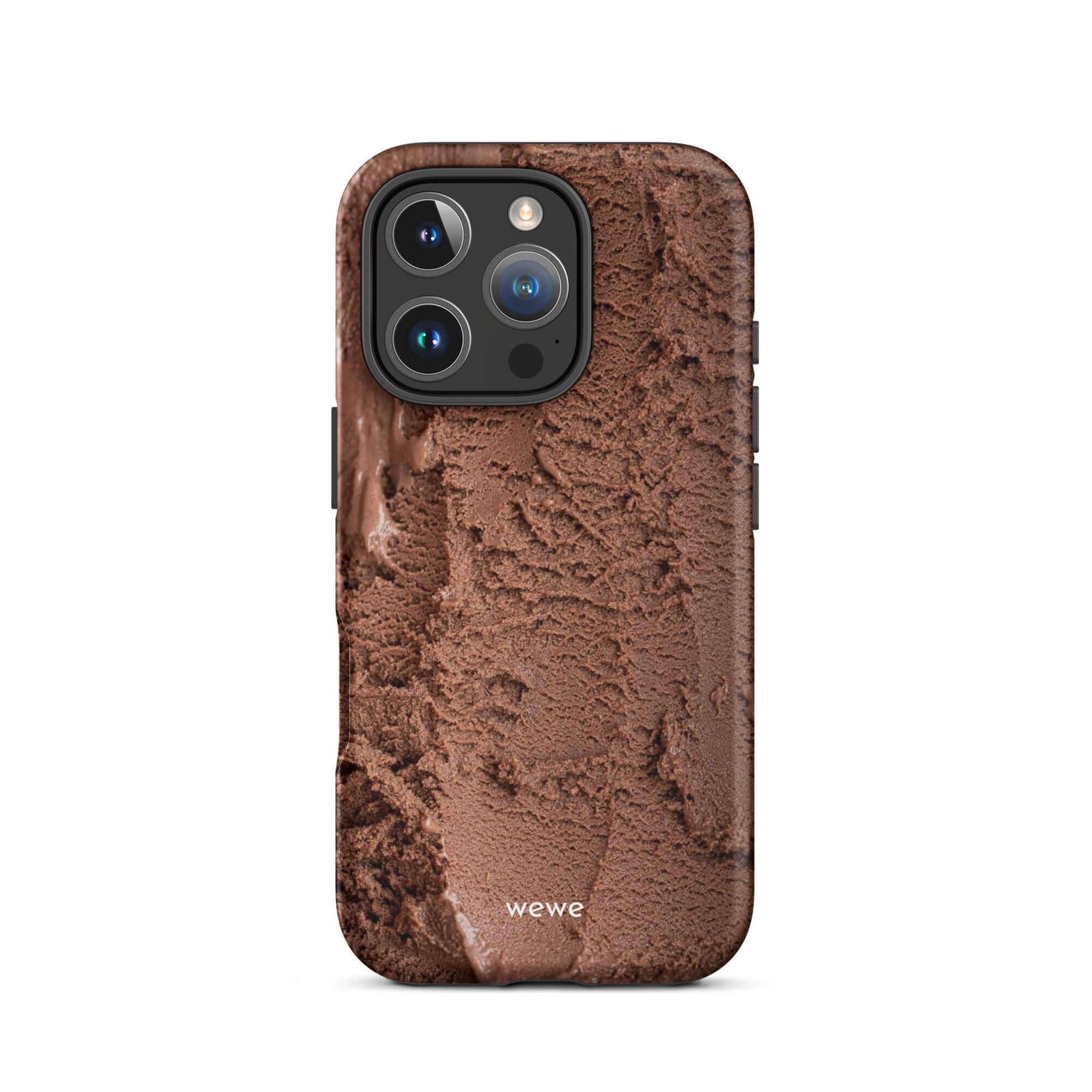 Custom cocoa cream iphone case 16 pro brown ice cream design.