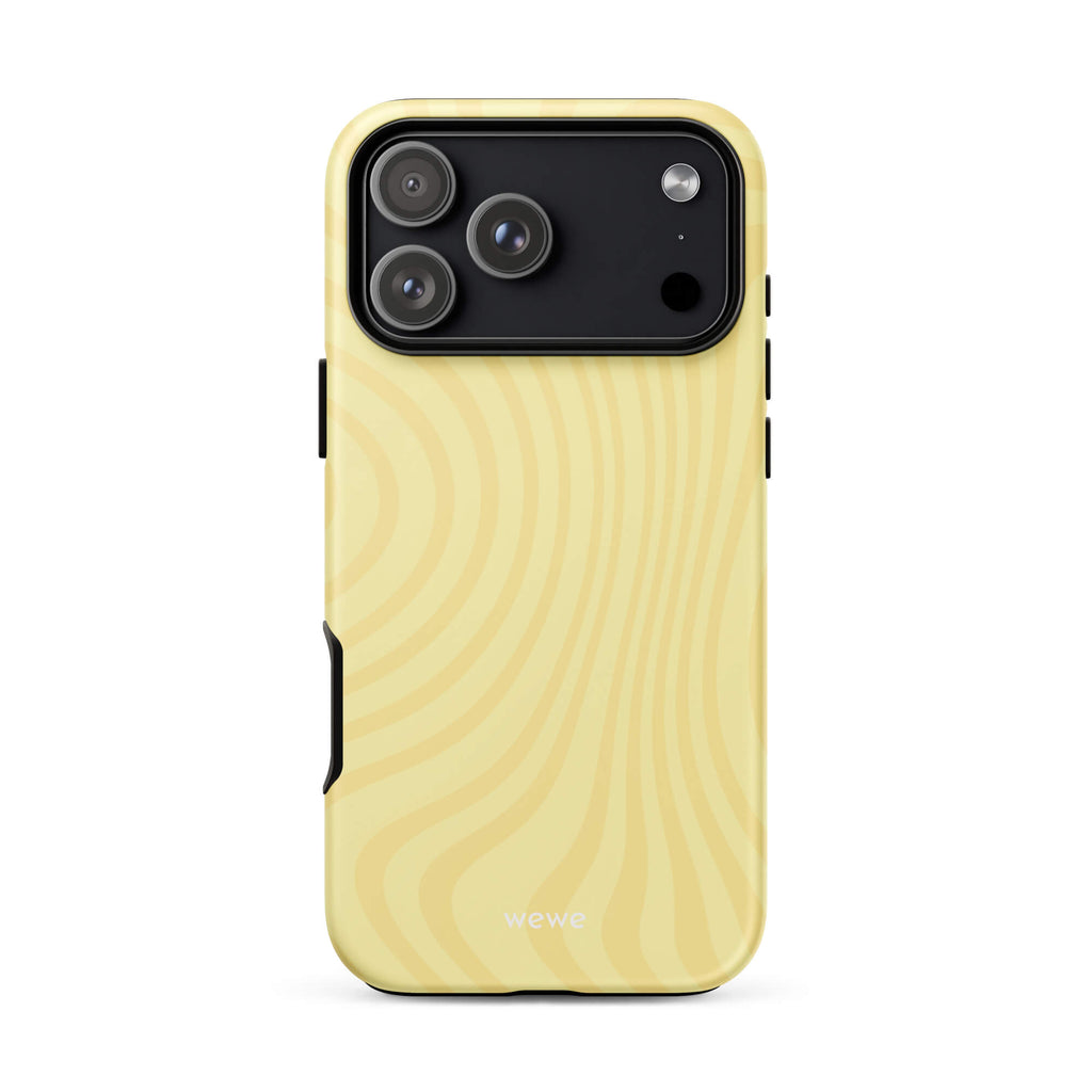 Custom butter yellow iPhone case 17 pro max cheerful style.