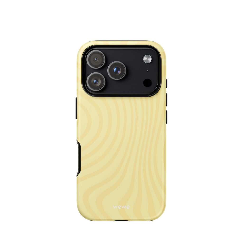 Custom butter yellow iPhone case 17 pro cheerful style.