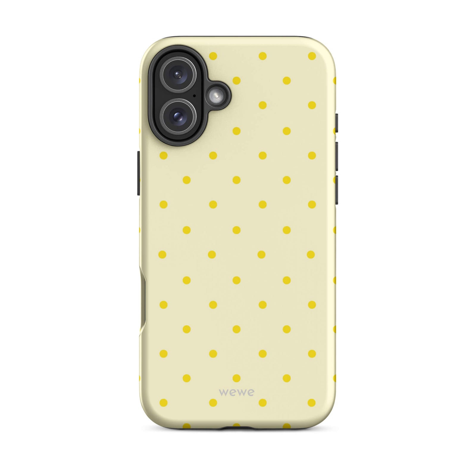 Butter Yellow Tiny Dot Phone Case featuring tiny yellow dots in butter yellow, white, golden yellow