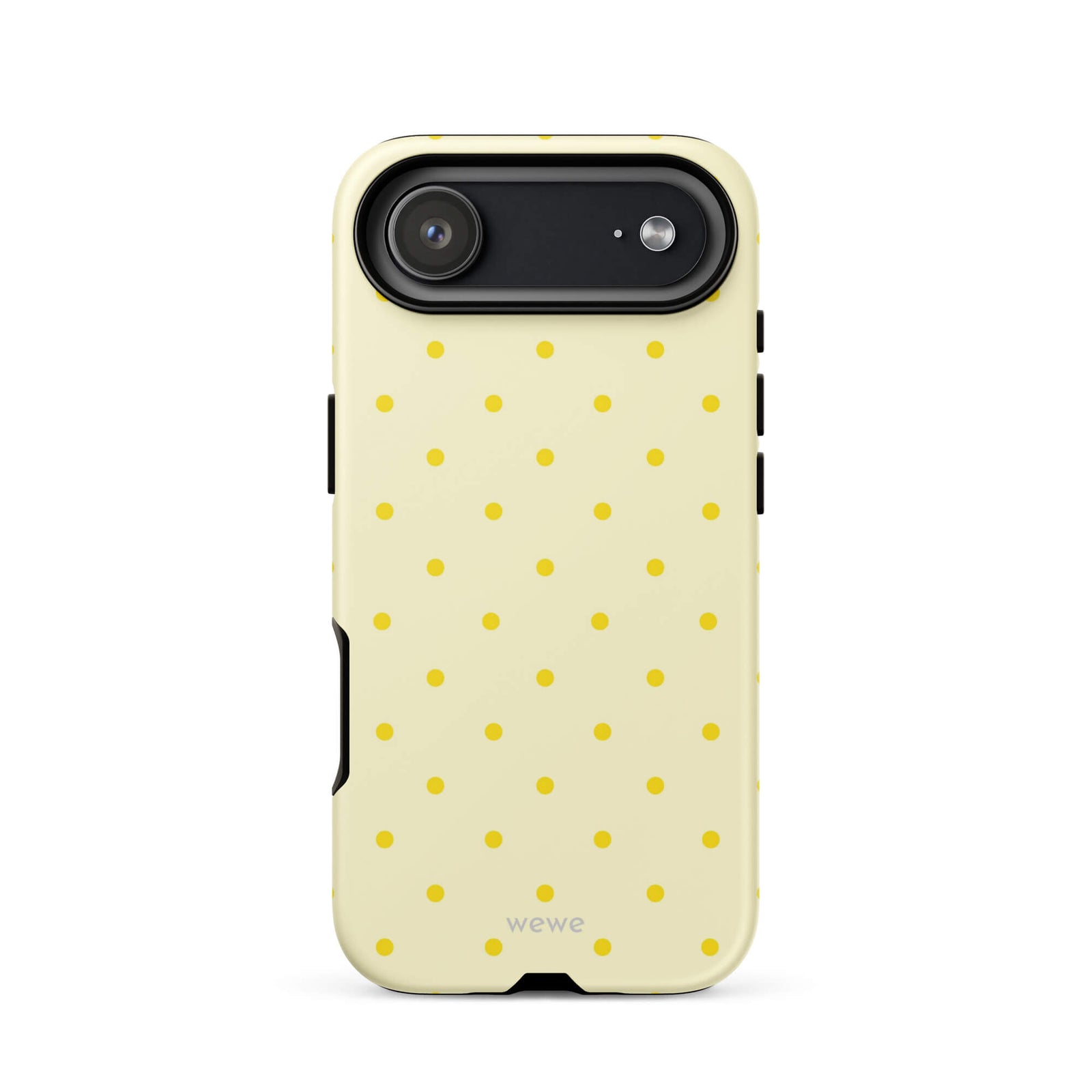 Butter Yellow Tiny Dot Phone Case featuring tiny yellow dots in butter yellow, white, golden yellow