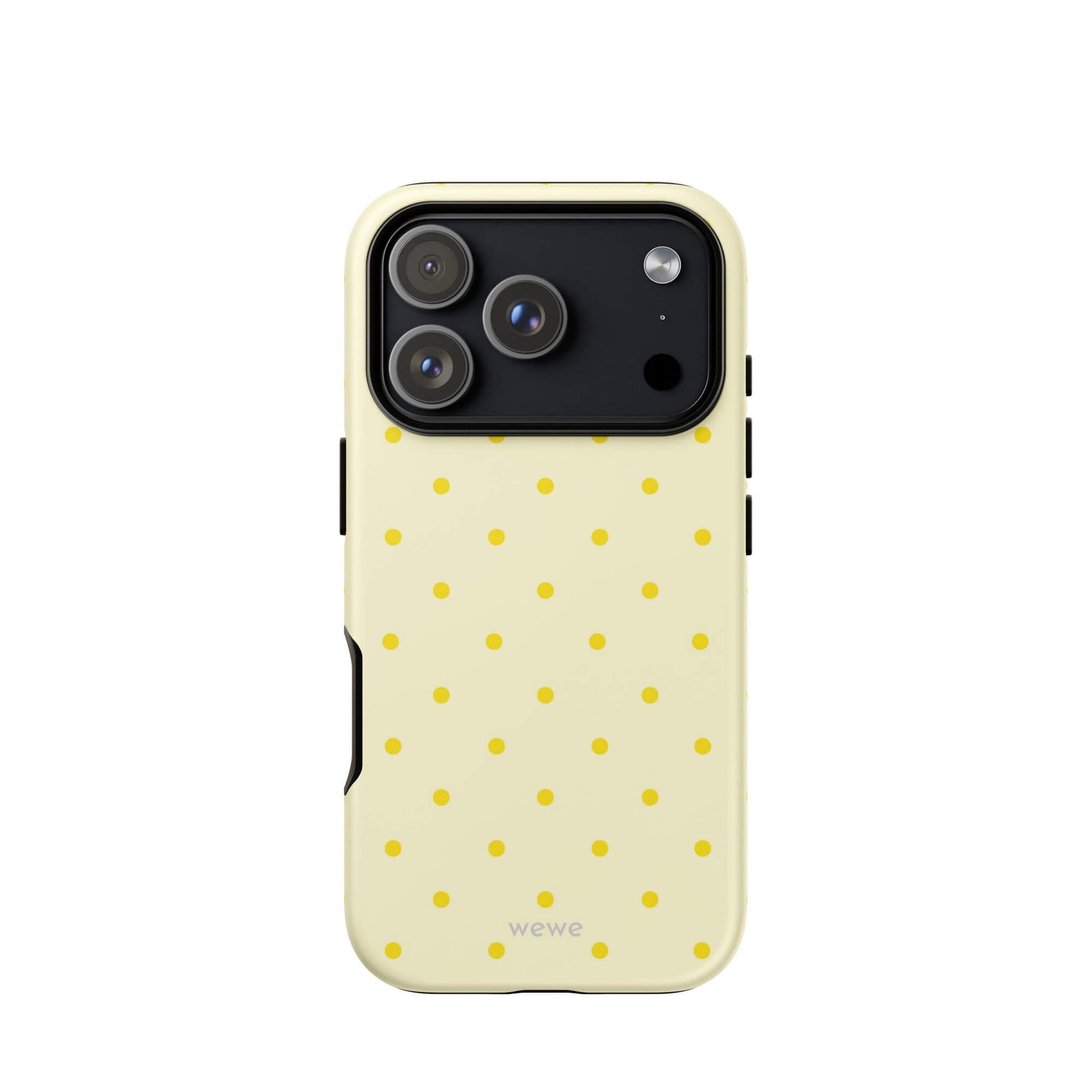 Butter Yellow Tiny Dot Phone Case featuring tiny yellow dots in butter yellow, white, golden yellow