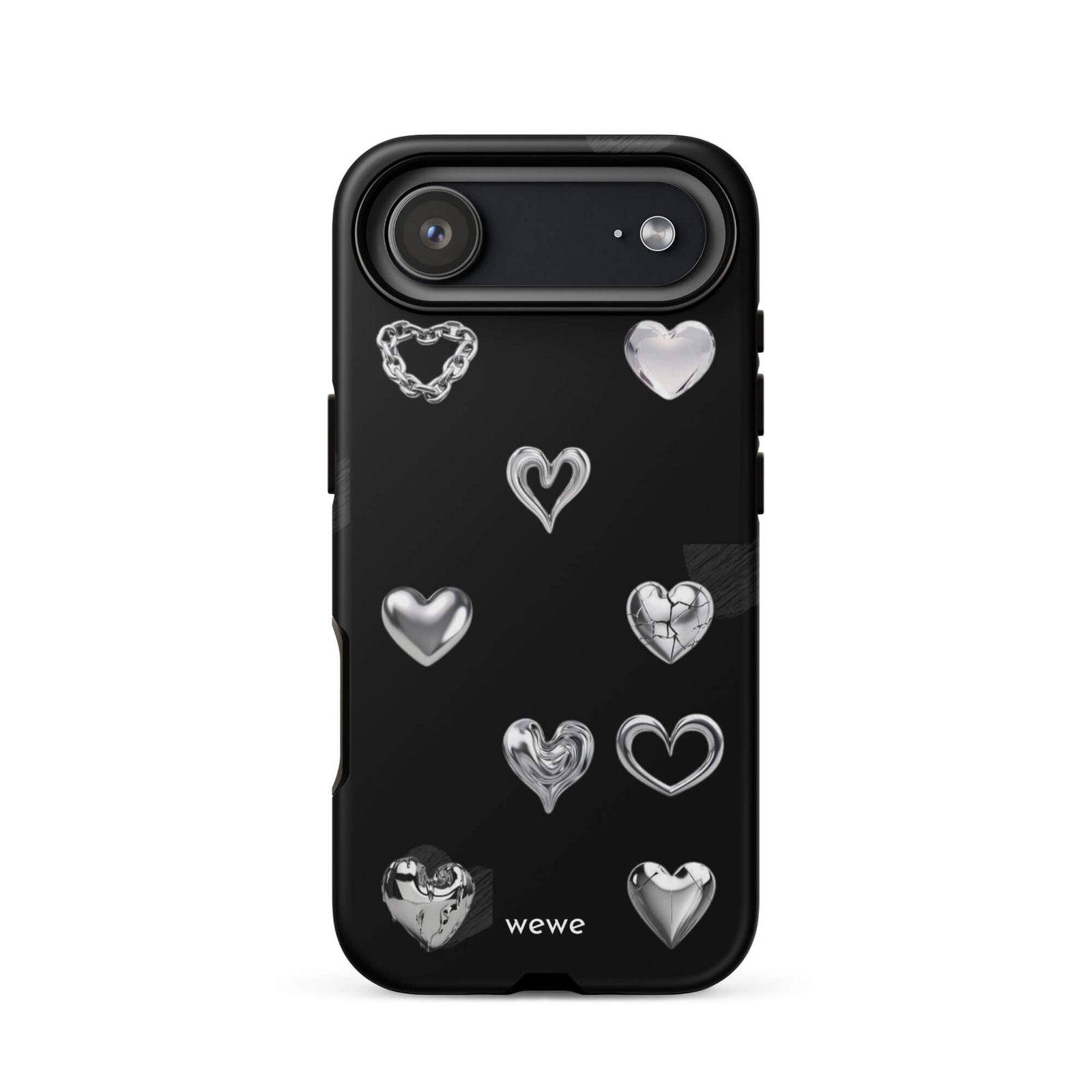 Custom noir gallery iPhone case 17 air minimalist heart design.