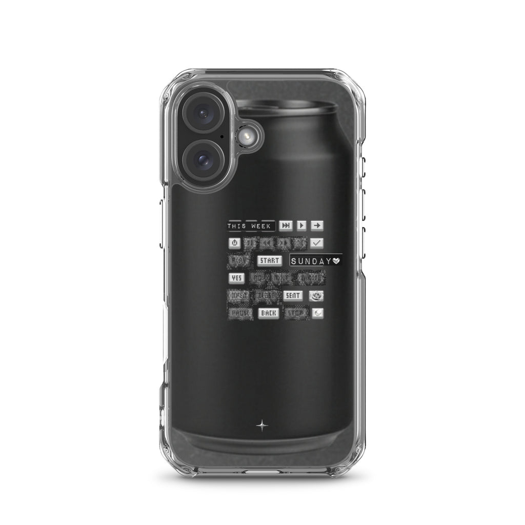 Cipher Energy black clear iphone case 16 hip hop streetwear underground culture aesthetic case