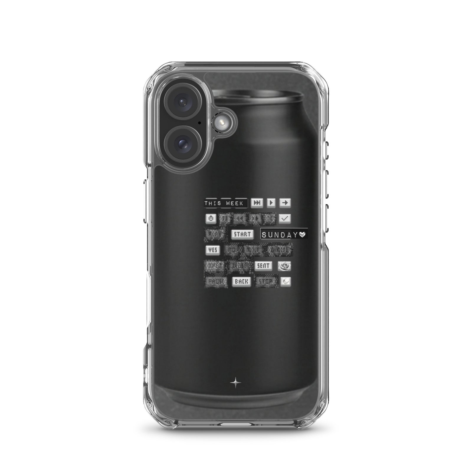 Cipher Energy black clear iphone case 16 hip hop streetwear underground culture aesthetic case