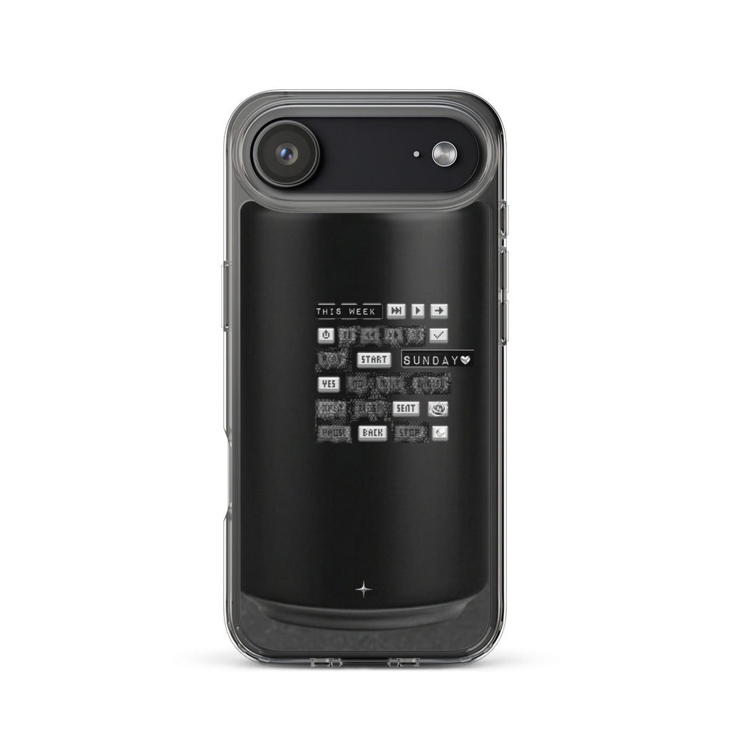 Cipher Energy black clear iphone case 17 air hip hop streetwear underground culture aesthetic case