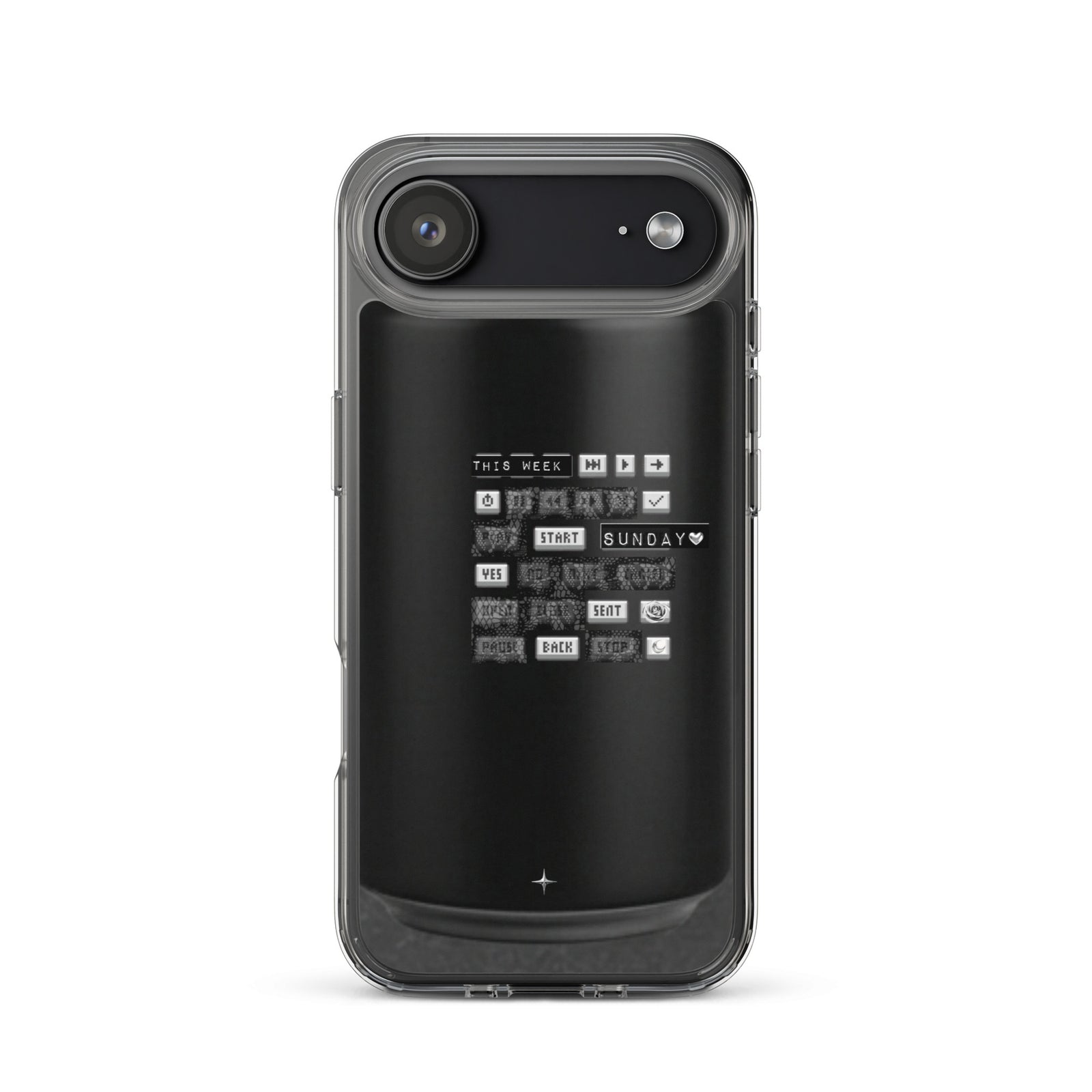 Cipher Energy black clear iphone case 17 air hip hop streetwear underground culture aesthetic case