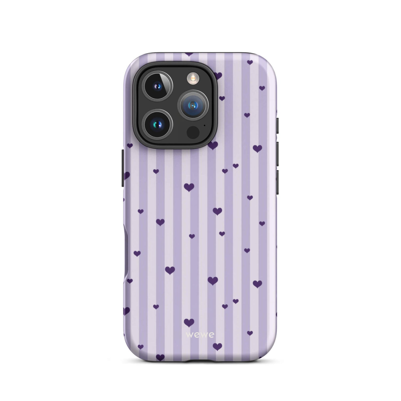 Custom purple heart iPhone case 16 pro romantic aesthetic.