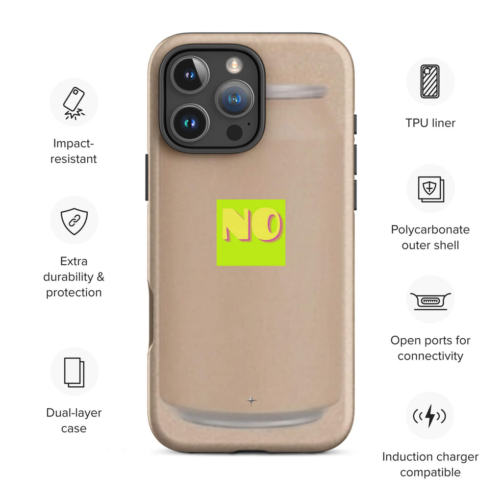 Cocoa State brown tough iphone case 16 pro max minimal aesthetic shockproof protection