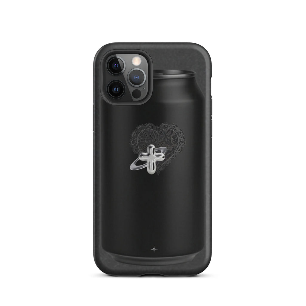 Cult Object black tough iphone case 12 pro hype streetwear aesthetic minimal dark fashion case