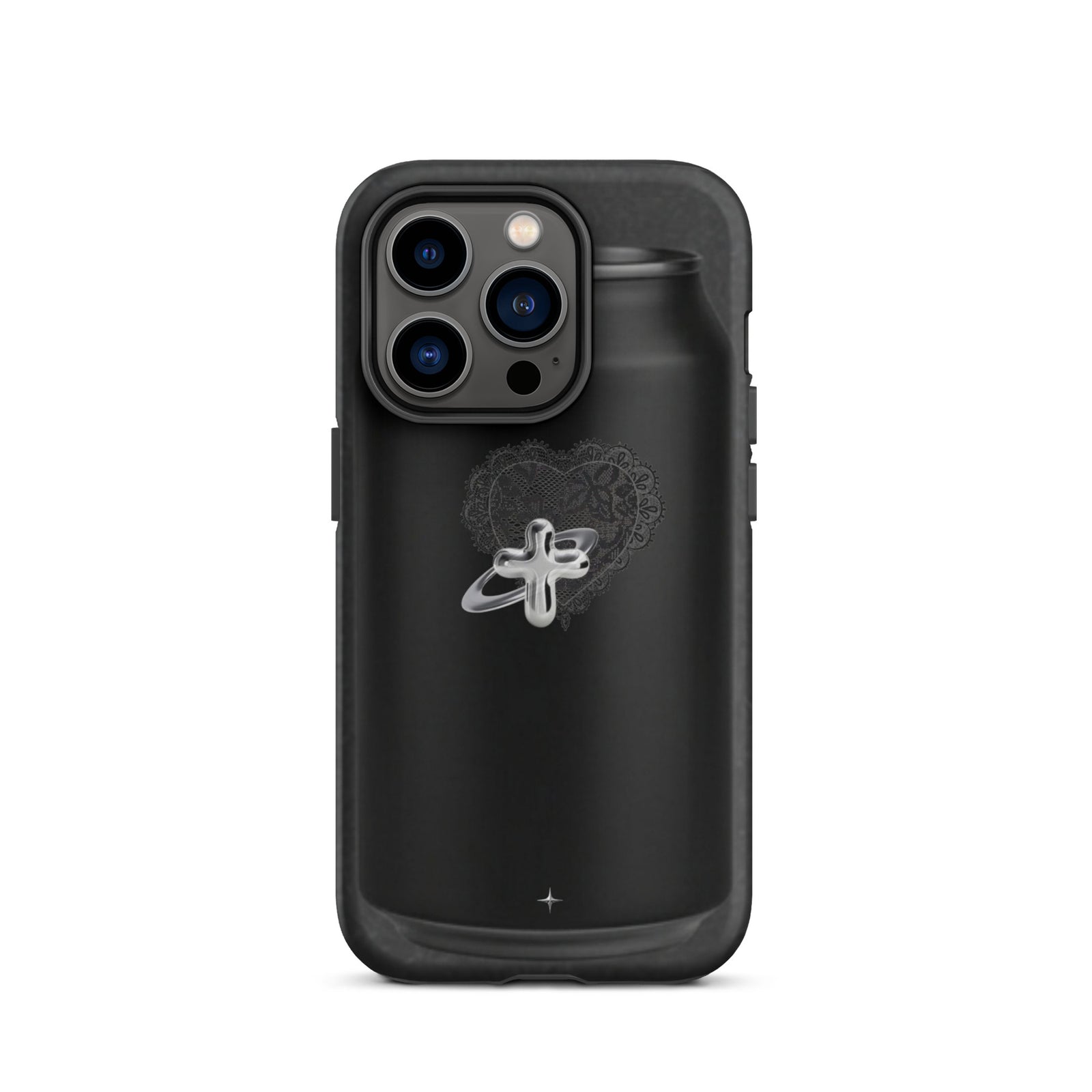 Cult Object black tough iphone case 14 pro hype streetwear aesthetic minimal dark fashion case