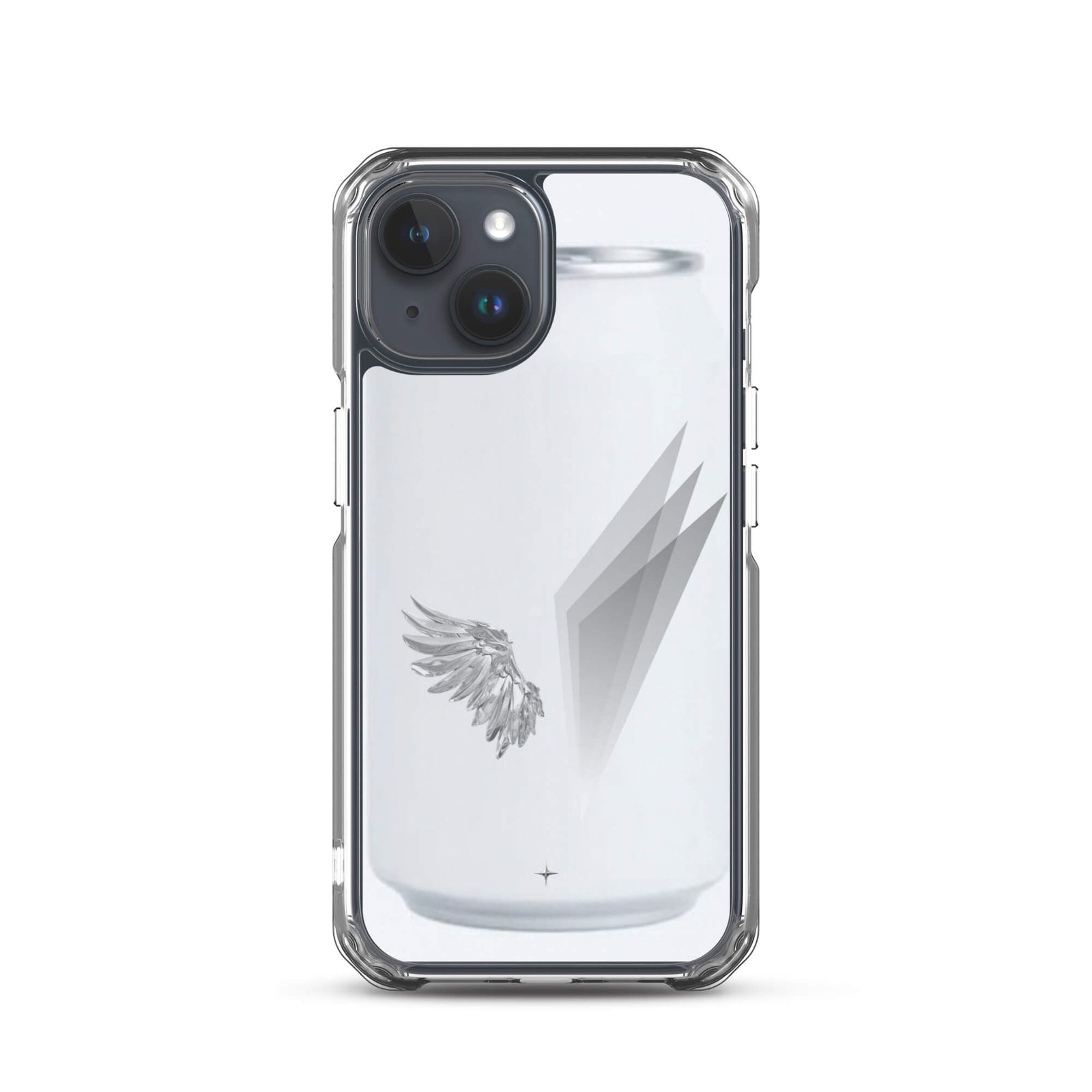 Form and Spirit white clear iphone 15 case minimal aesthetic clean modern design case