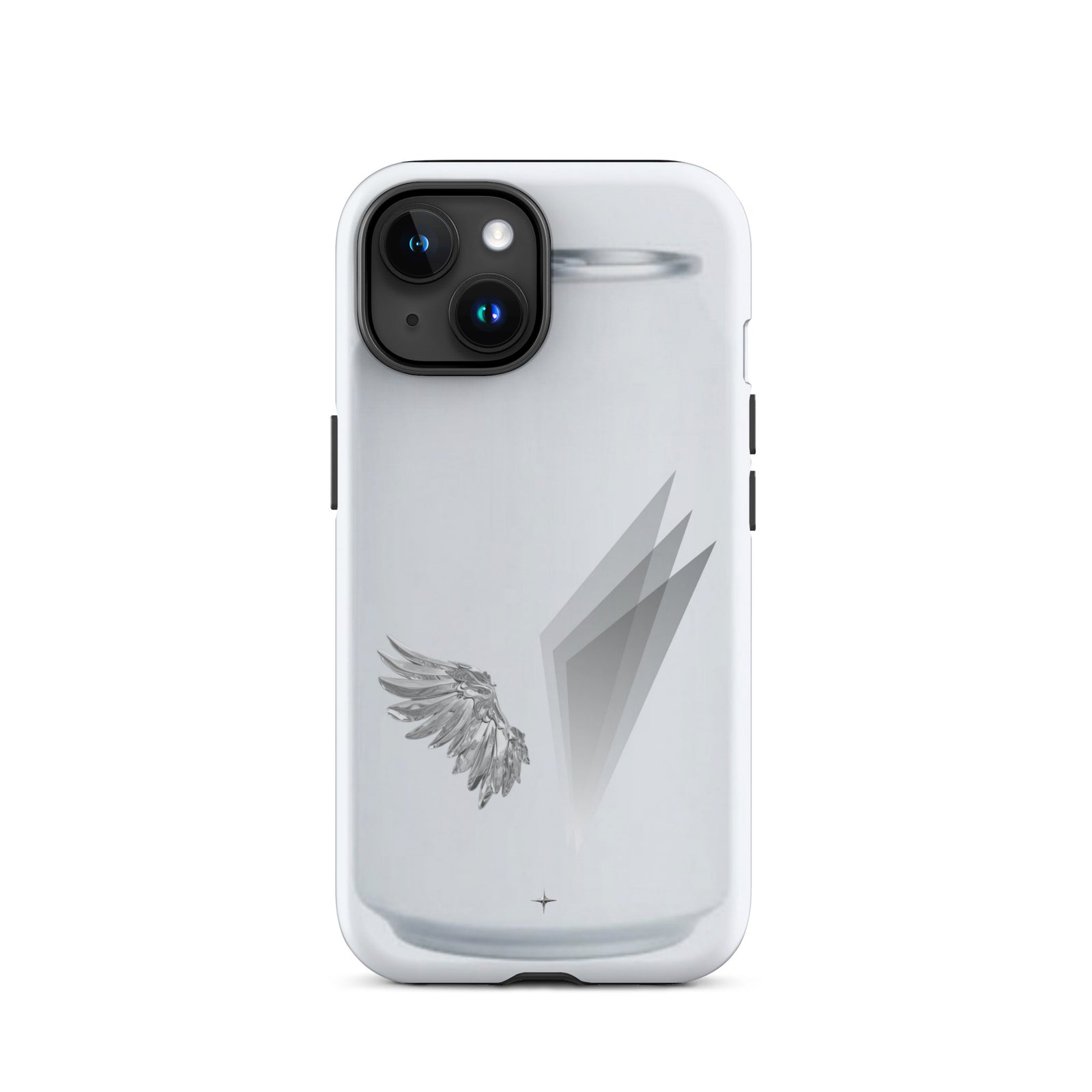 Form and Spirit white tough iphone 15 case minimal aesthetic clean modern design case