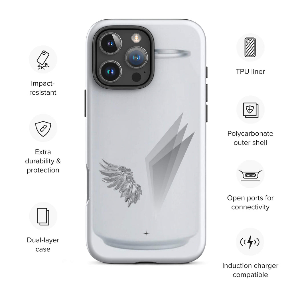 Form and Spirit white tough iphone 16 pro max case minimal aesthetic shockproof protection