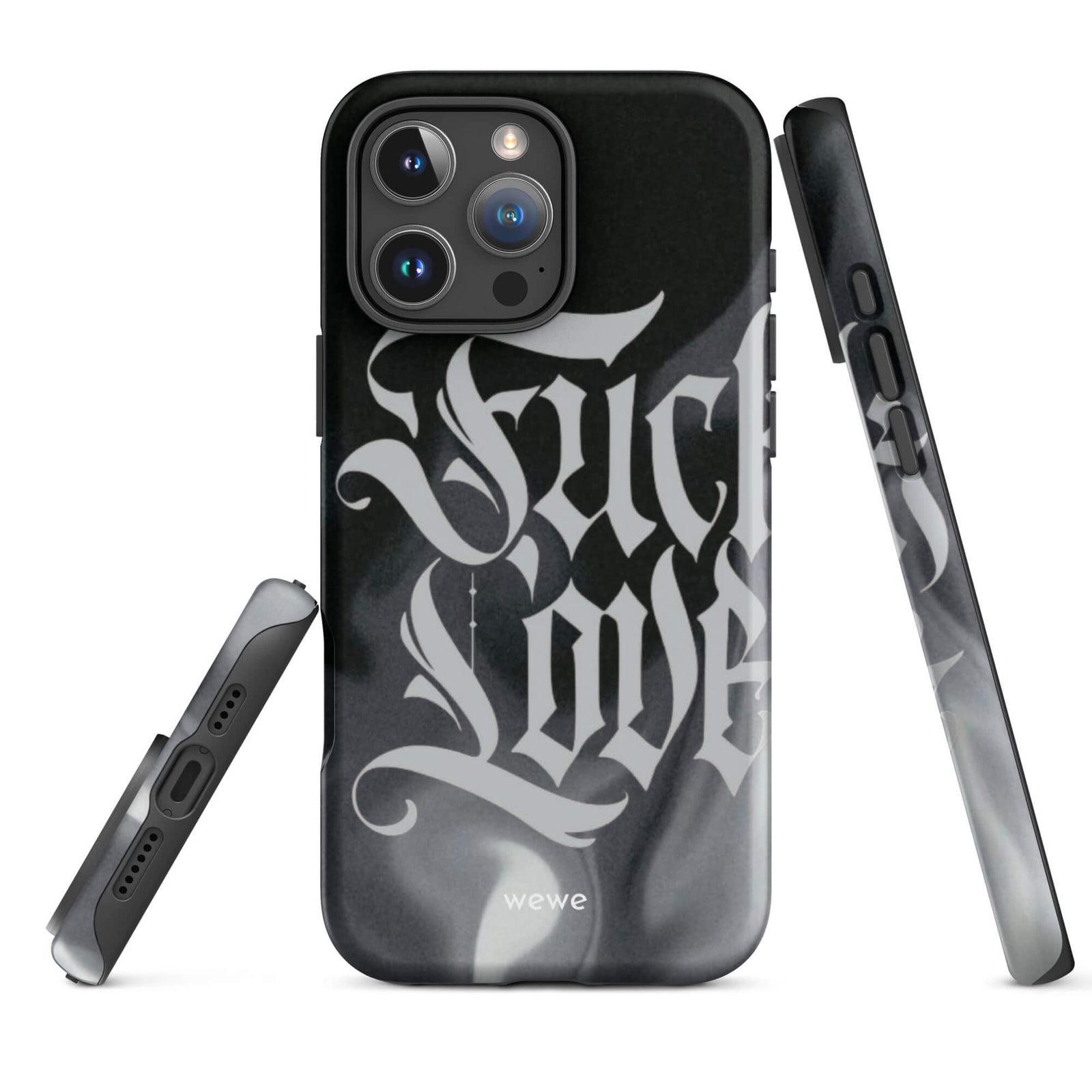 Custom fake love iPhone case 16 pro max powerful design.