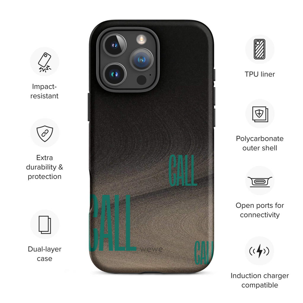 Custom your calling iPhone case 16 pro max wireless charging compatible.