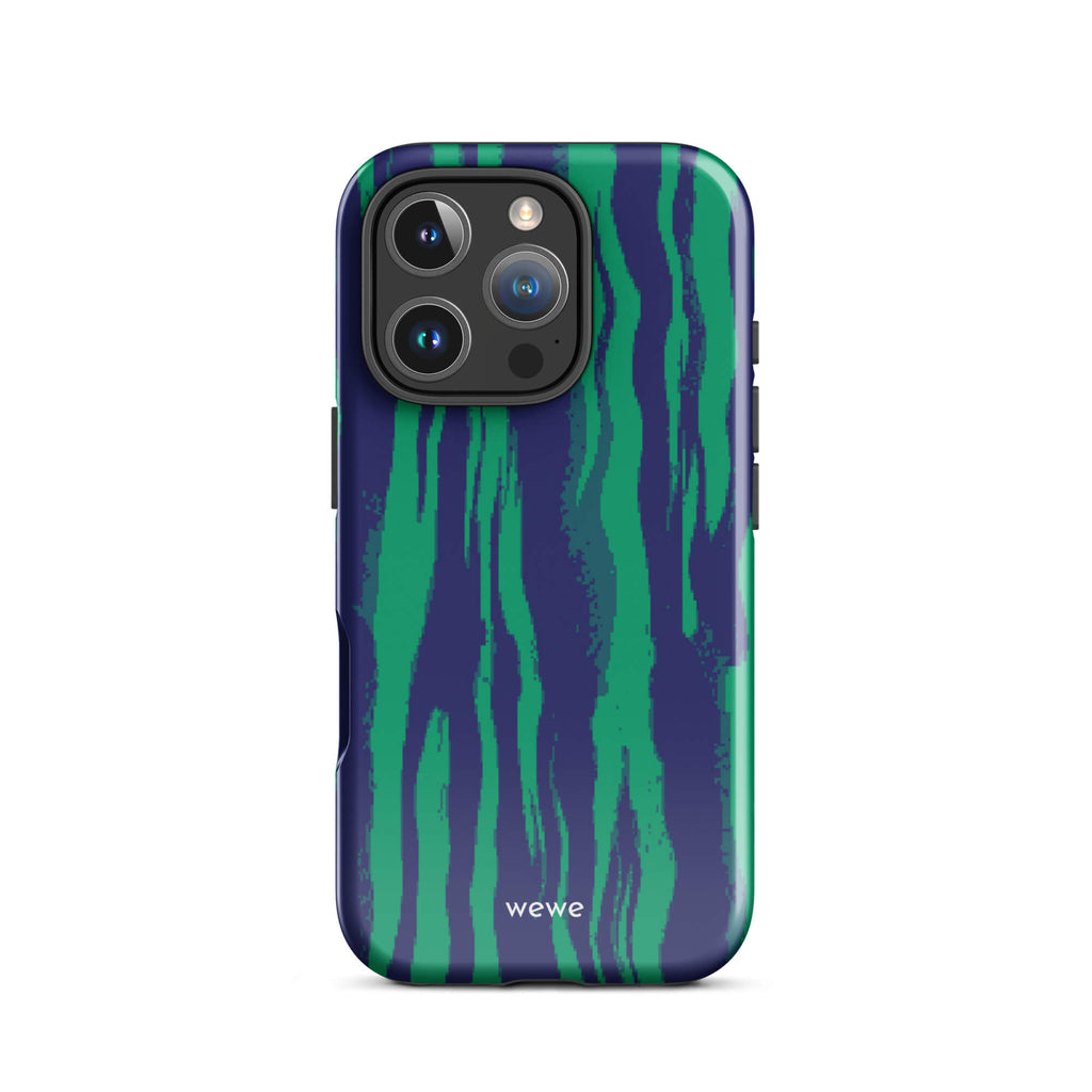 Custom green forest iphone case 16 pro natural aesthetic design.