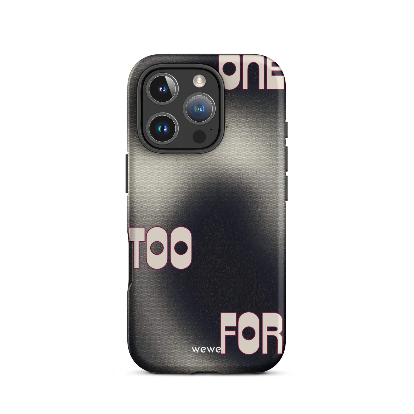 Custom one studio iPhone case 16 pro   chic bold text graphic.