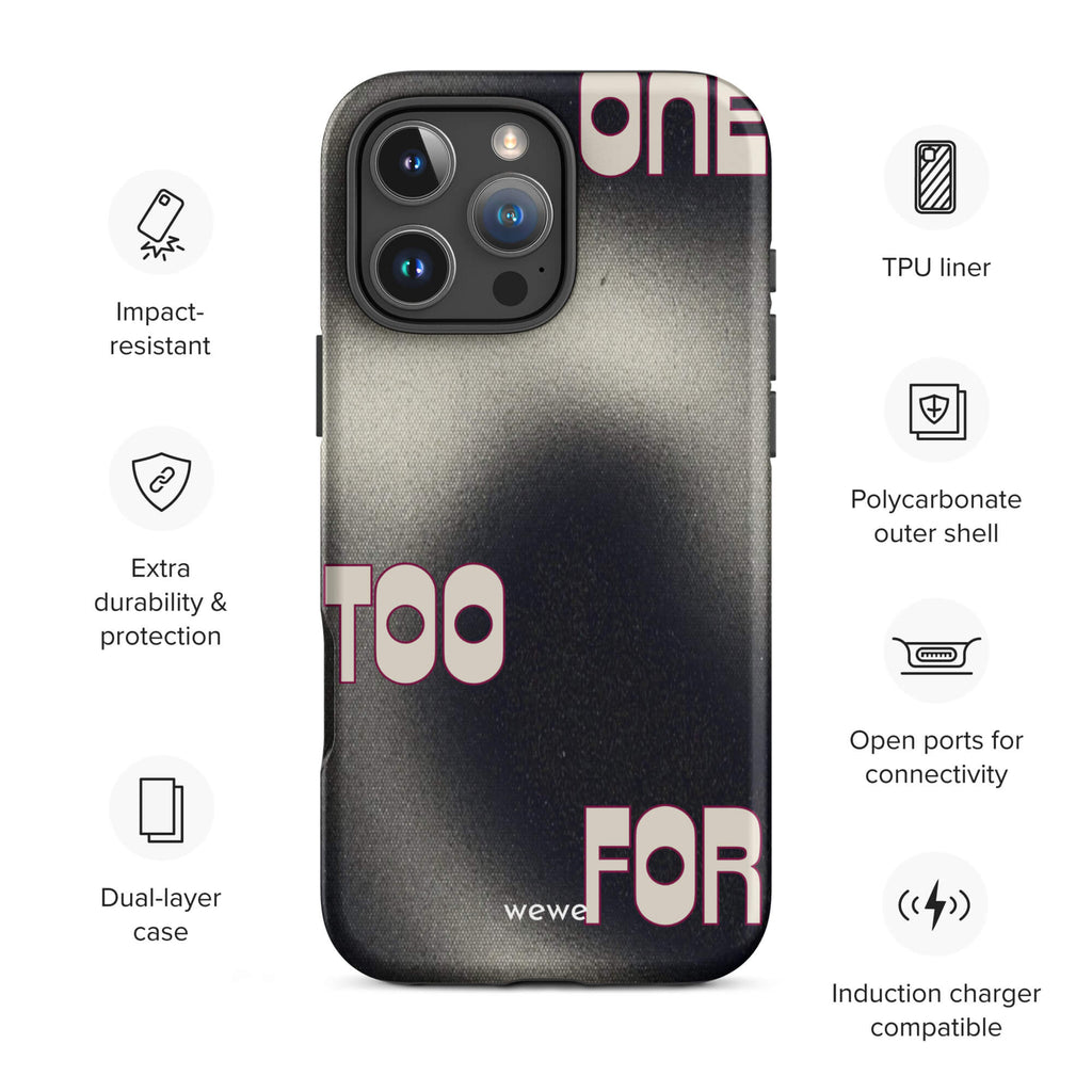 Custom one studio iPhone case 16 pro max wireless charging compatible.