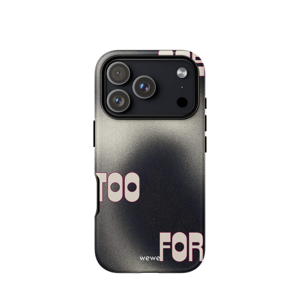 Custom one studio iPhone case 17 pro  chic bold text graphic.