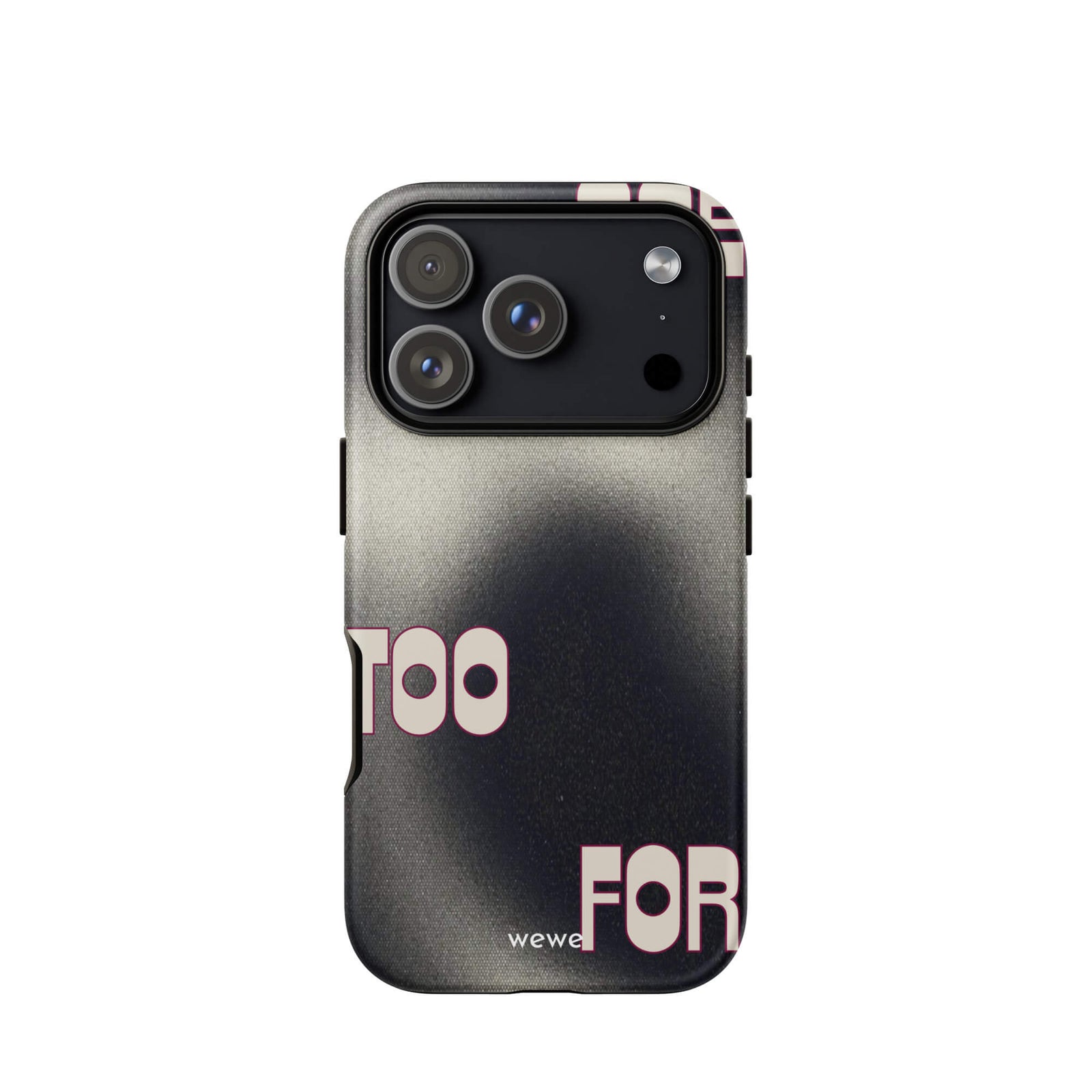 Custom one studio iPhone case 17 pro  chic bold text graphic.
