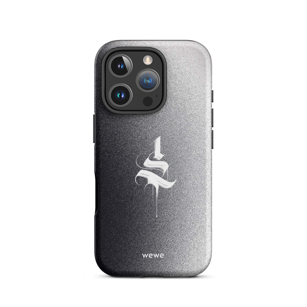 Custom monochrome mind iPhone case 16 pro powerful monochrome aesthetic.