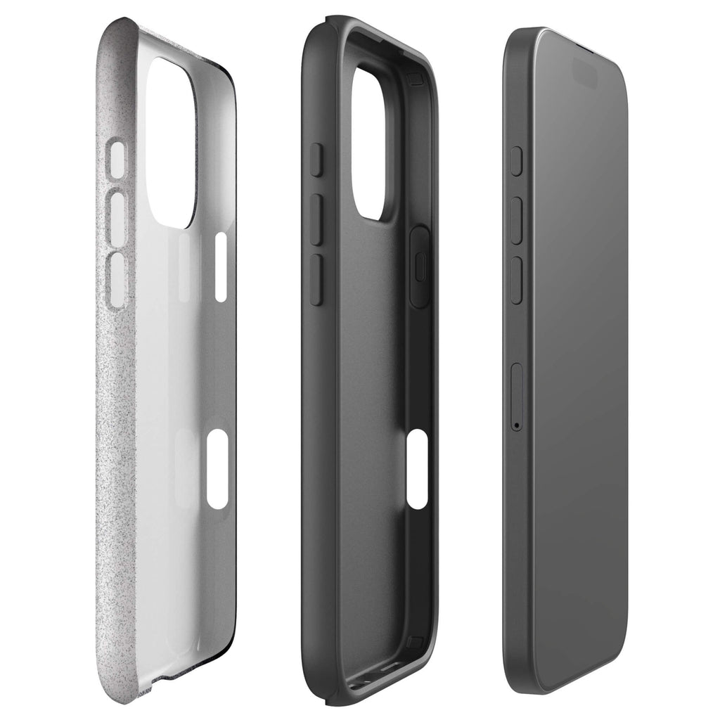 Custom monochrome mind iPhone case 16 pro max dual-layer shockproof protection.