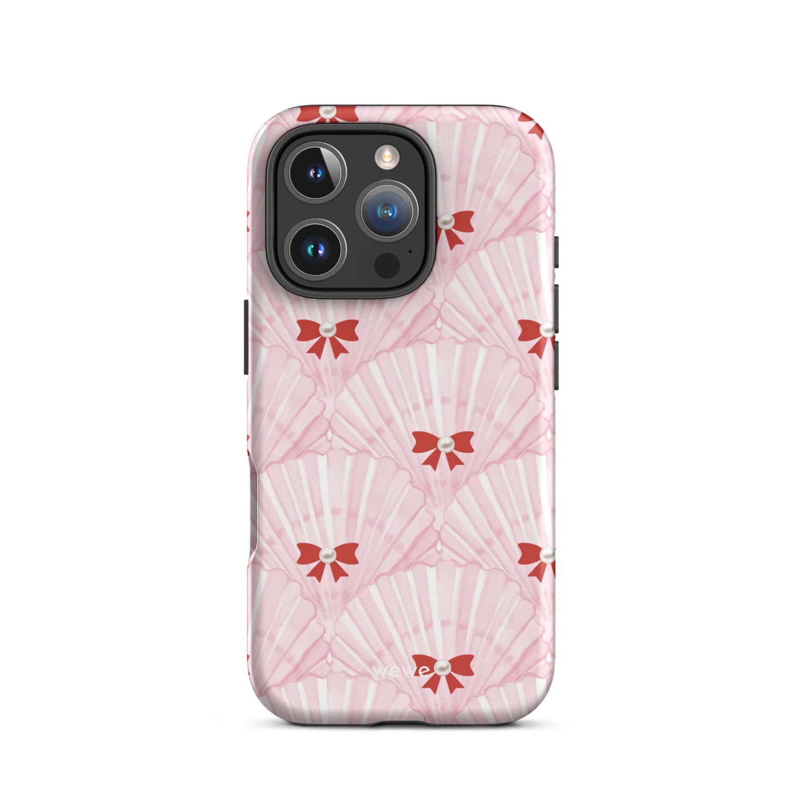 Custom hot pink bow iphone case 16 pro cute feminine.