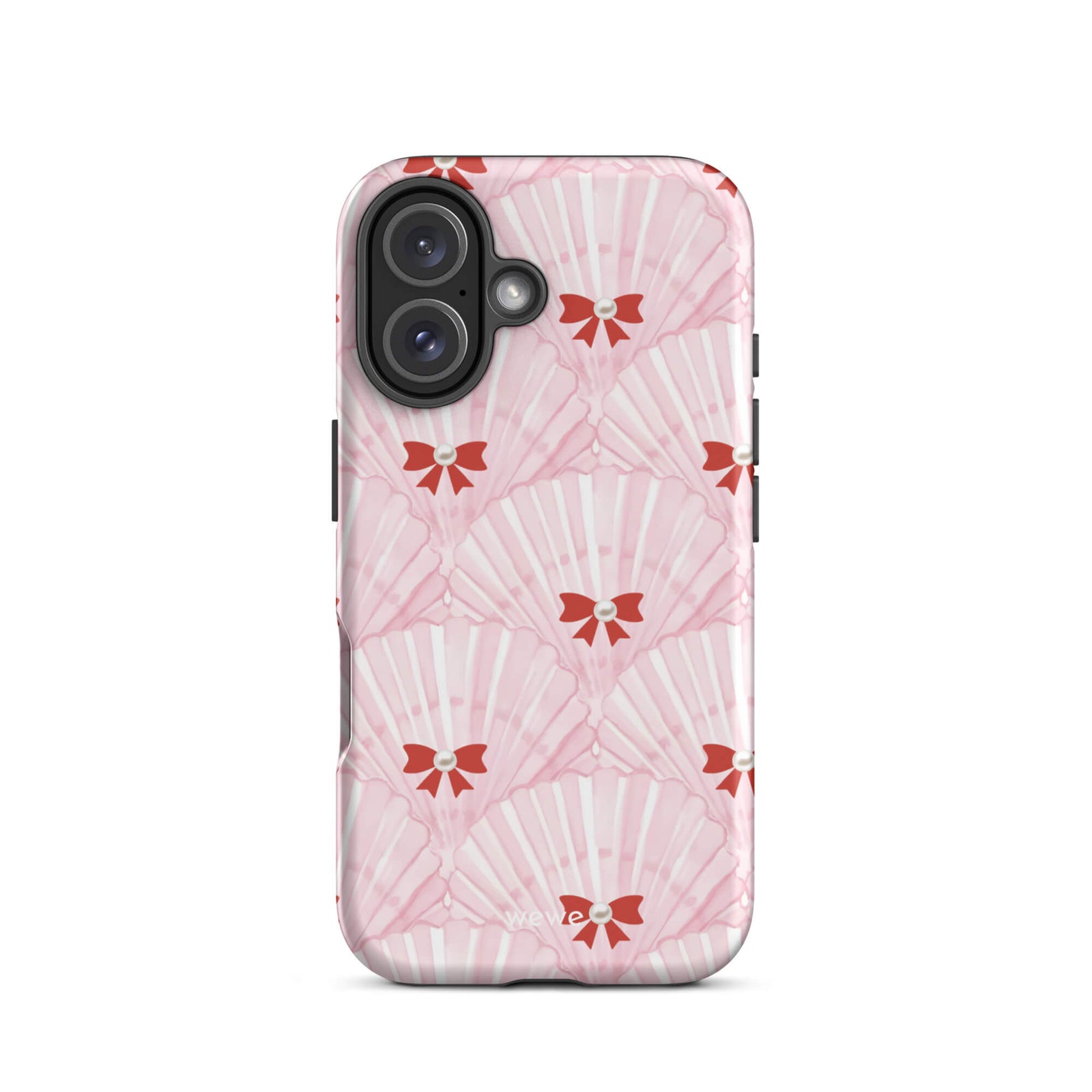 Custom hot pink bow iphone case 16 cute feminine.