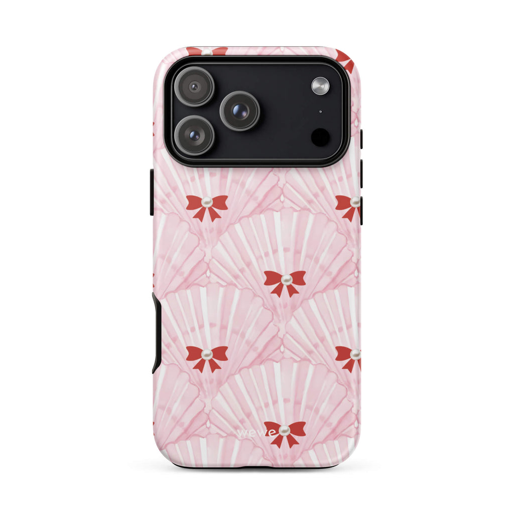 Custom hot pink bow iphone case 17 pro max gift.