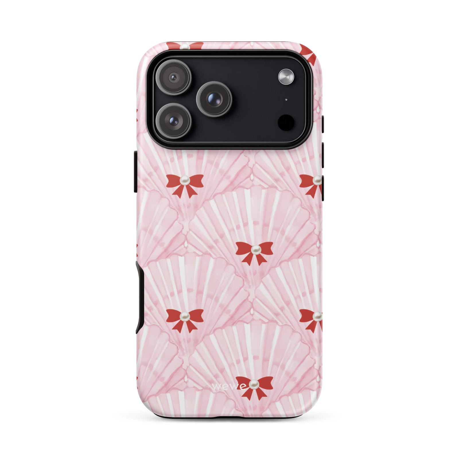 Custom hot pink bow iphone case 17 pro max gift.