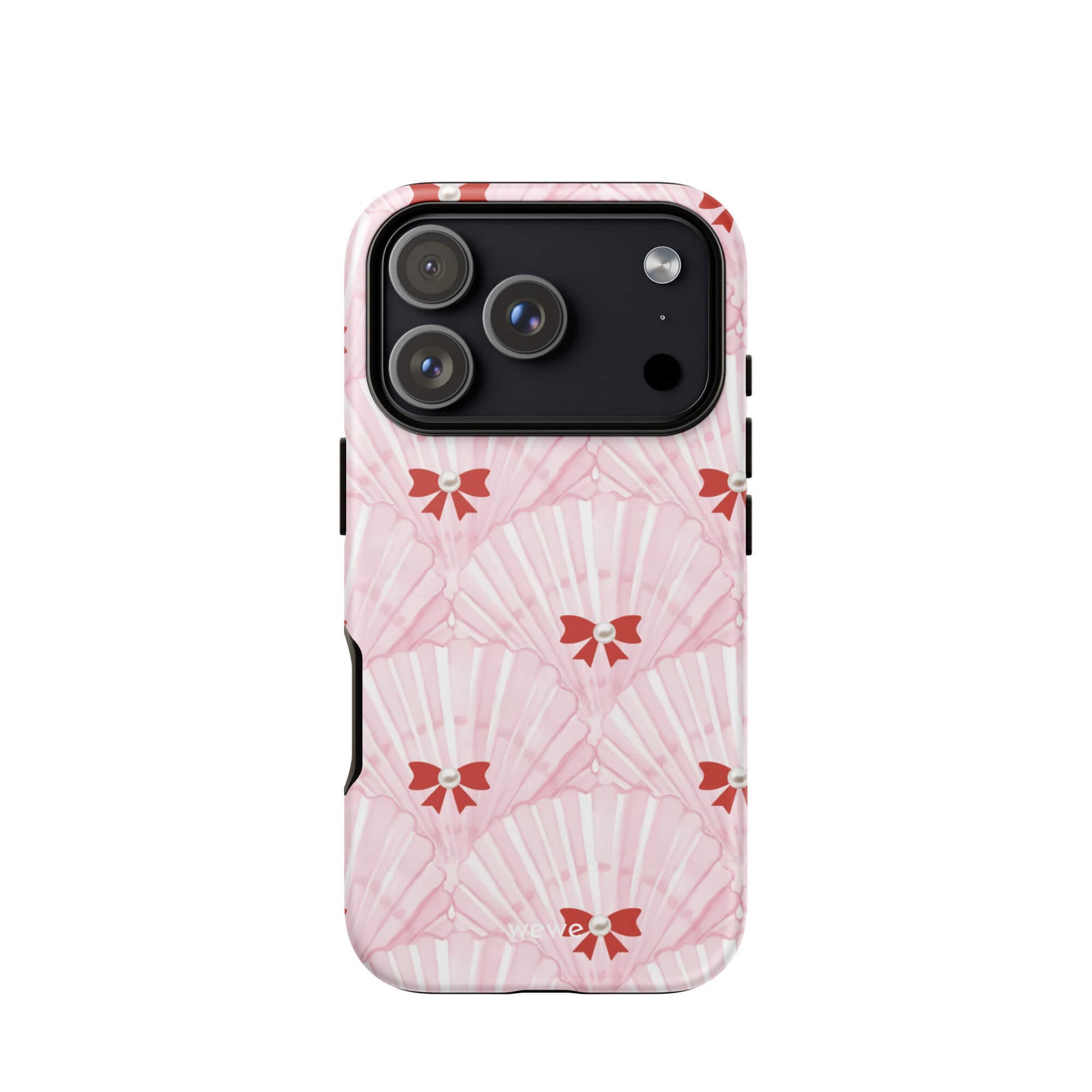 Custom hot pink bow iphone case 17 pro gift.