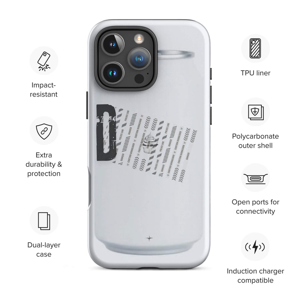 Ivory Architect white tough iphone case 16 pro max geometric minimal design shockproof protection