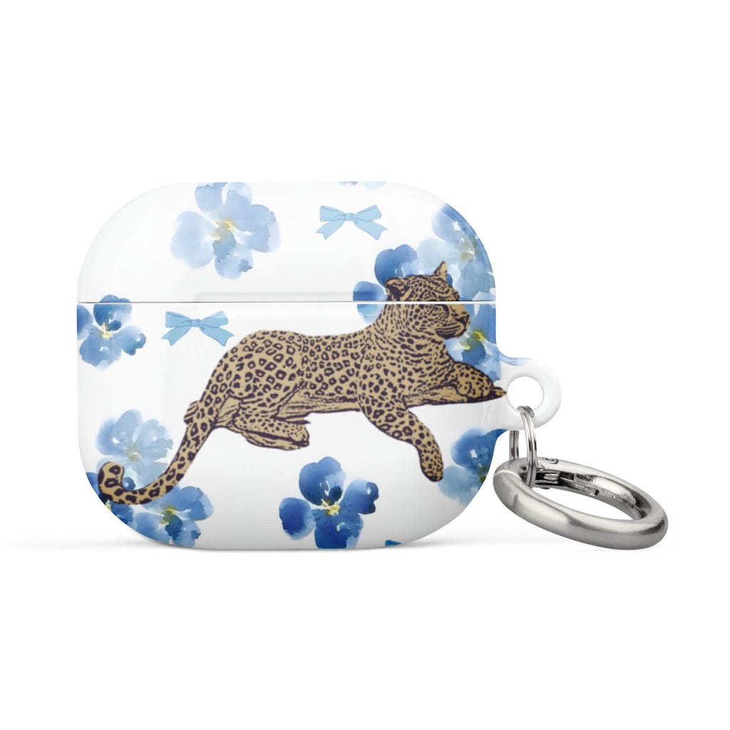 Custom cute leopard AirPods case 3rd generation charm graphic design.