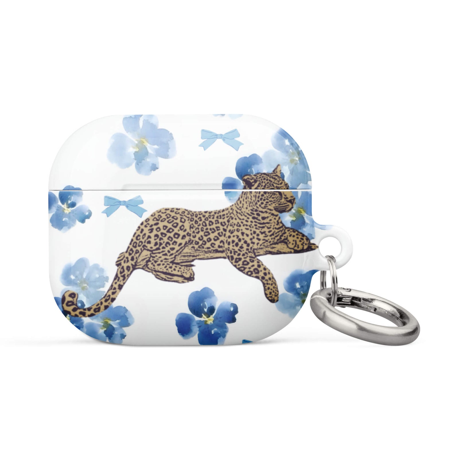 Custom cute leopard AirPods case 3rd generation charm graphic design.