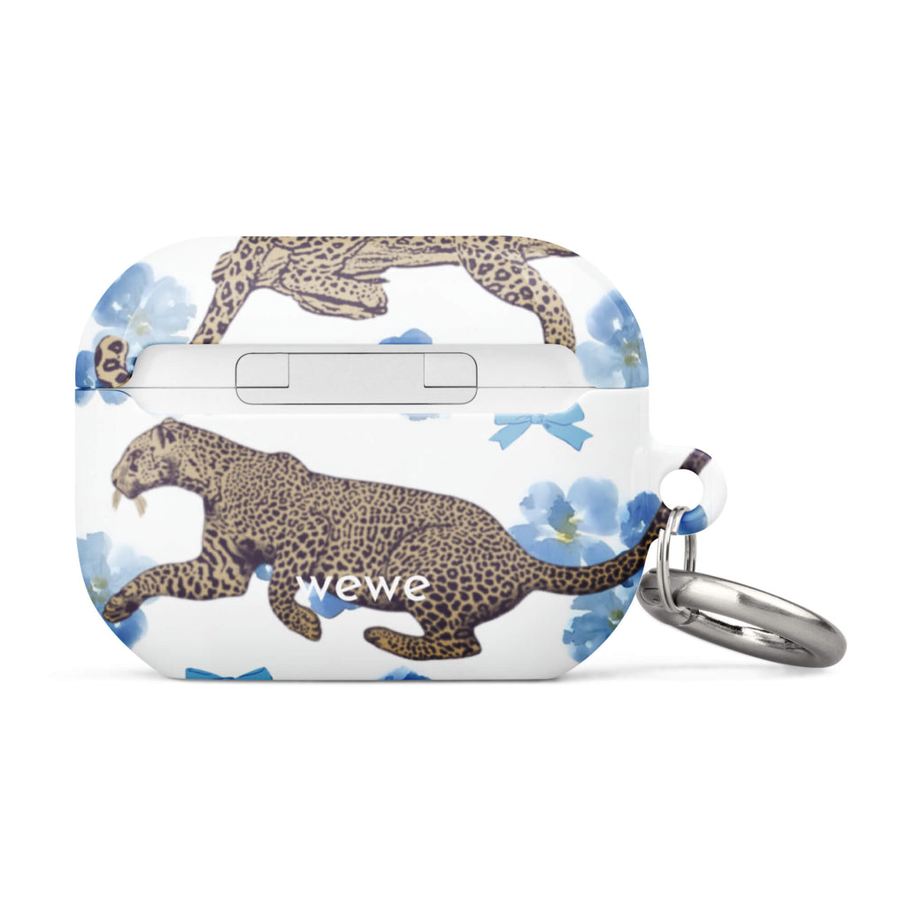 Custom cute leopard AirPods case pro gen2 charm graphic design.