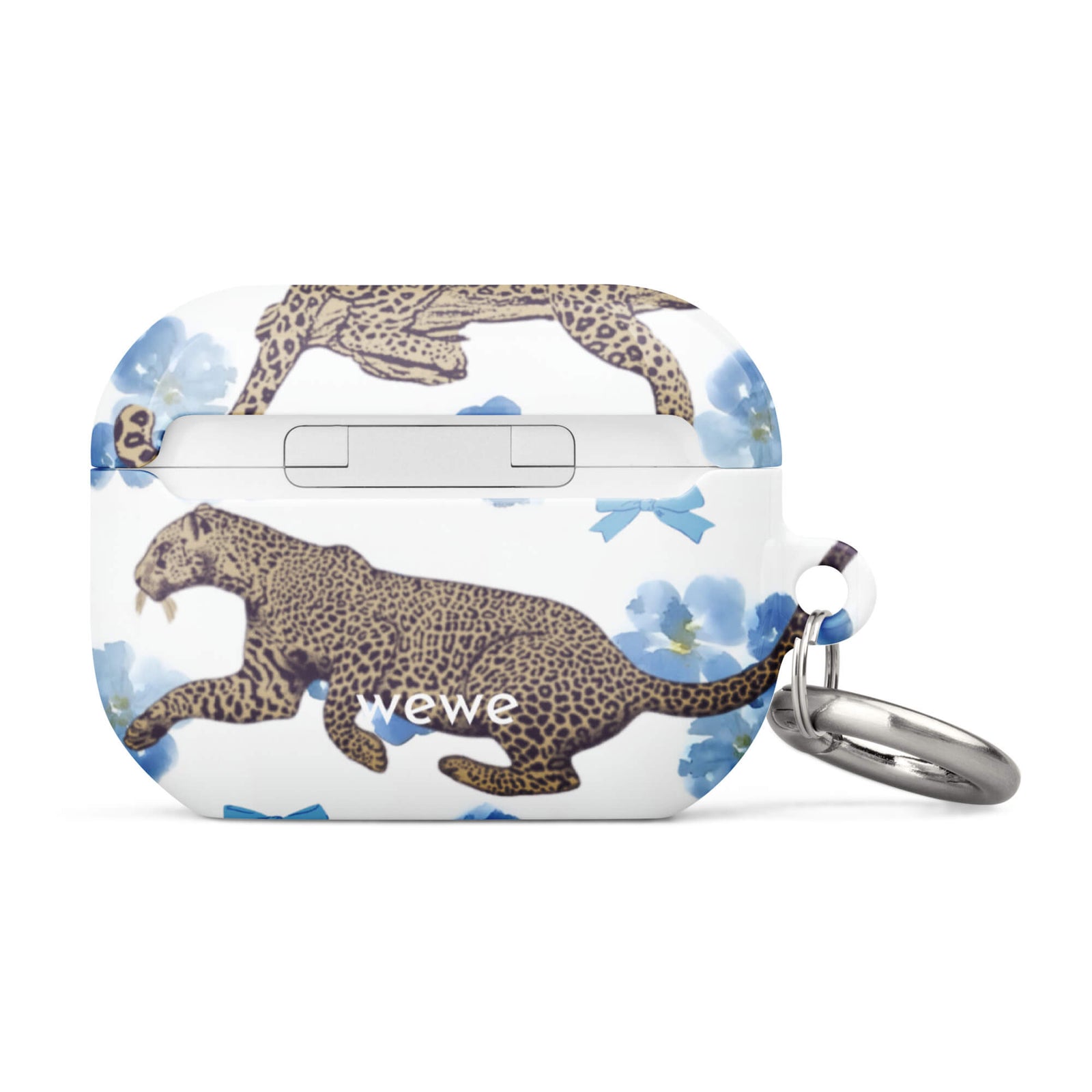 Custom cute leopard AirPods case pro gen2 charm graphic design.