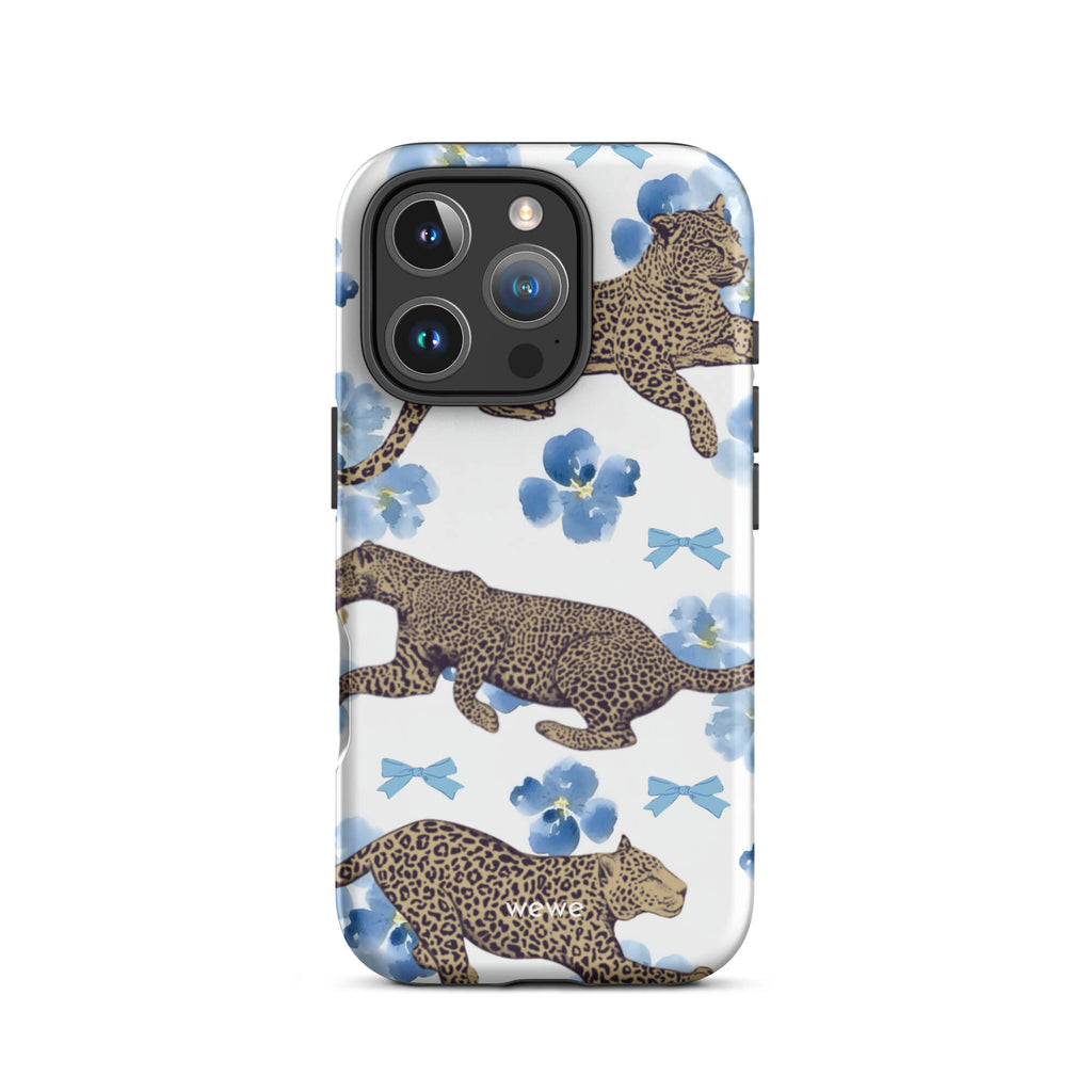 Custom cute leopard iphone case 16 pro charm graphic design.