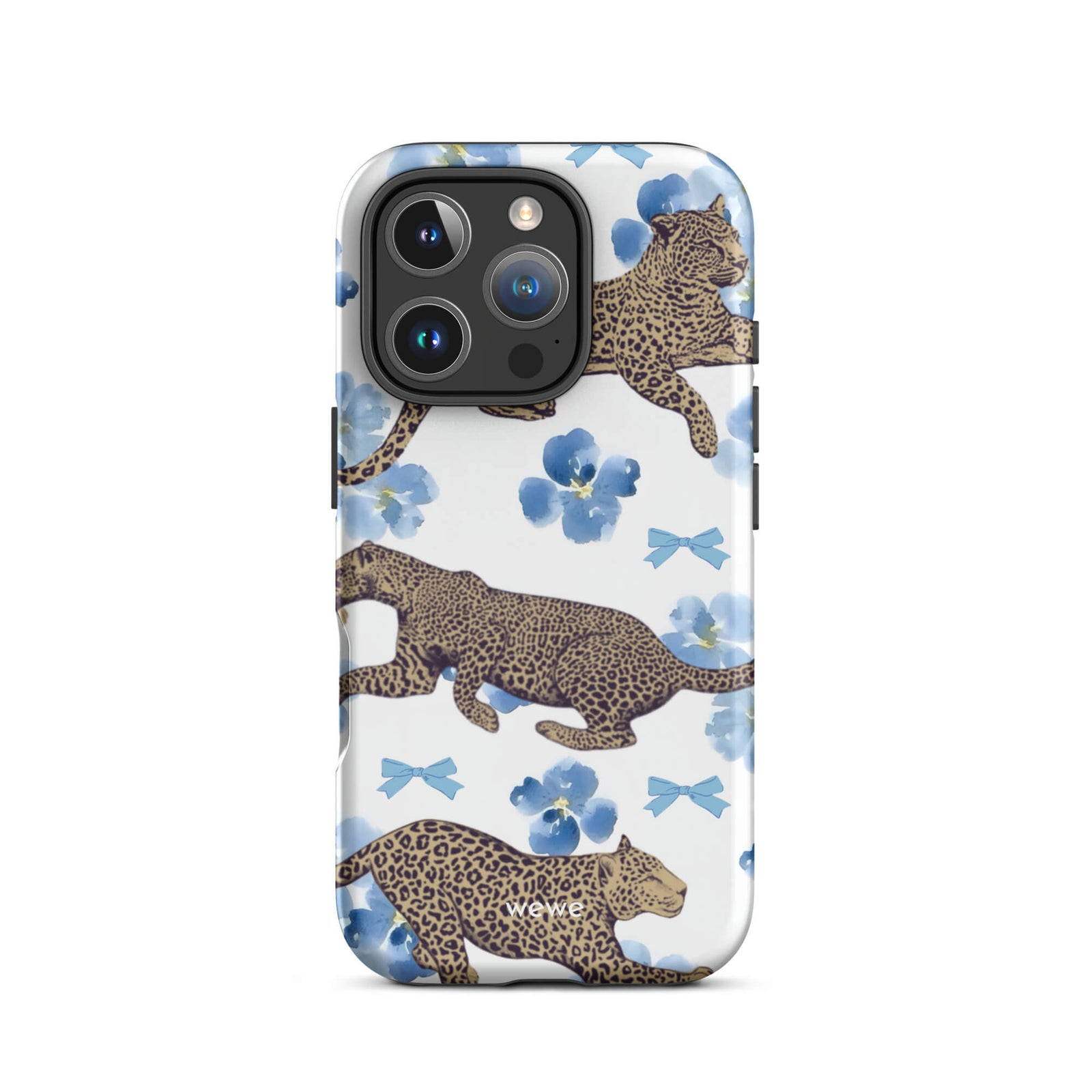 Custom cute leopard iphone case 16 pro charm graphic design.