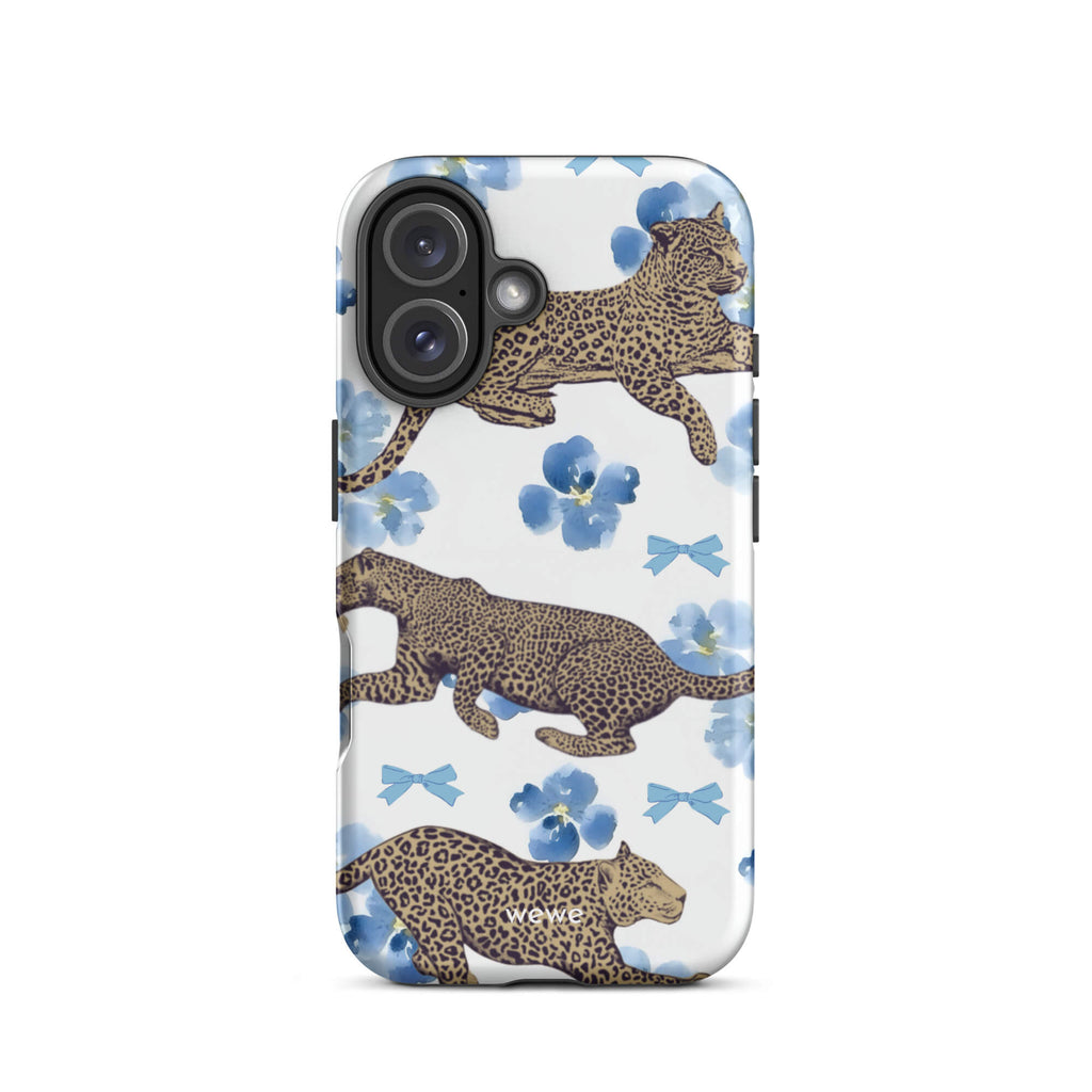 Custom cute leopard iphone case 16 charm graphic design.