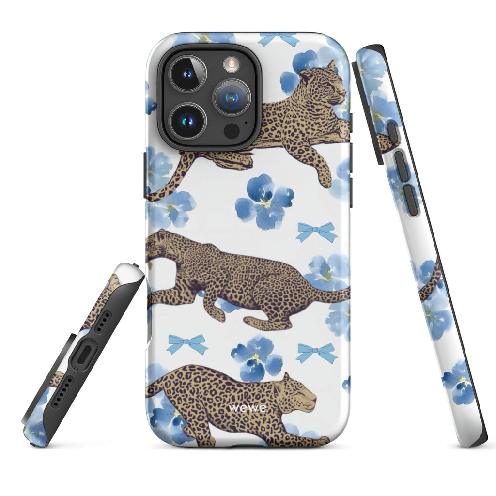 Custom cute leopard iphone case 16 pro max charm graphic design.