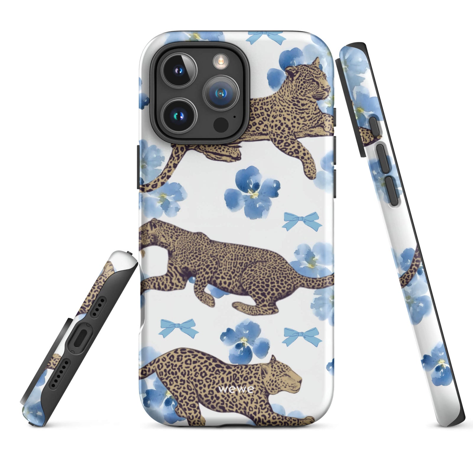 Custom cute leopard iphone case 16 pro max charm graphic design.